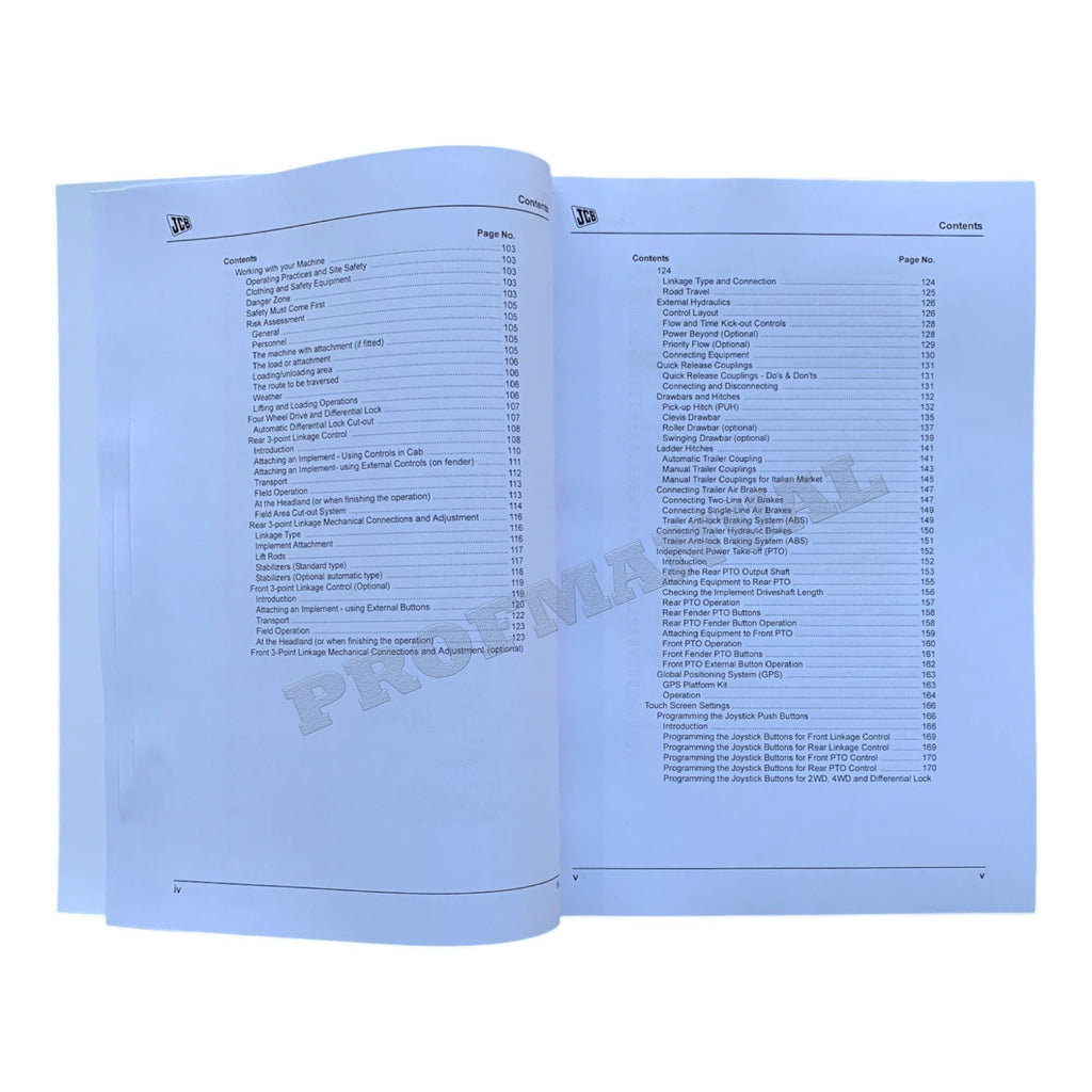 JCB 3200 XTRA 3230 XTRA Fastrac Operators Manual 9821_1700