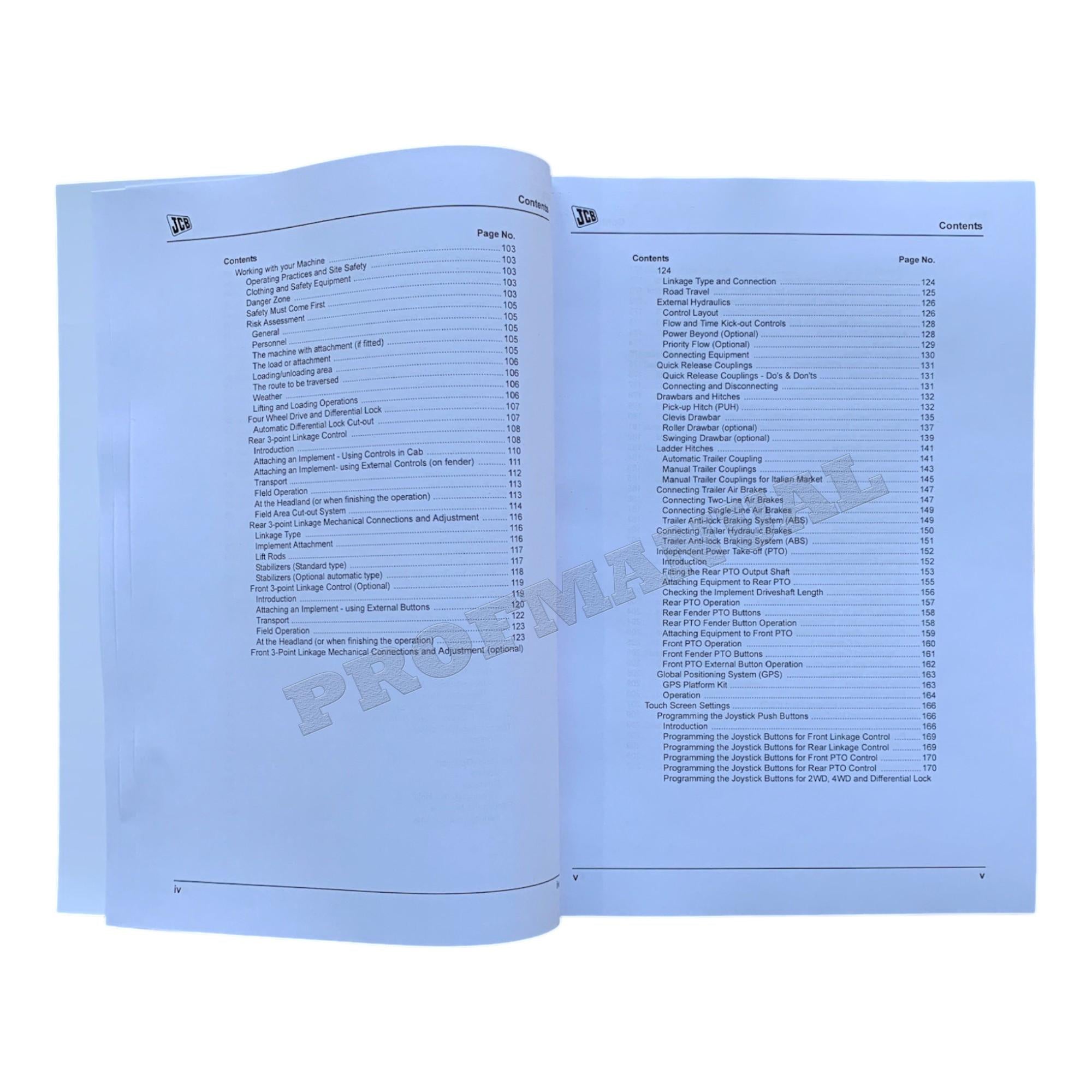 JCB 3200 XTRA 3230 XTRA Fastrac Operators Manual 9821_1700