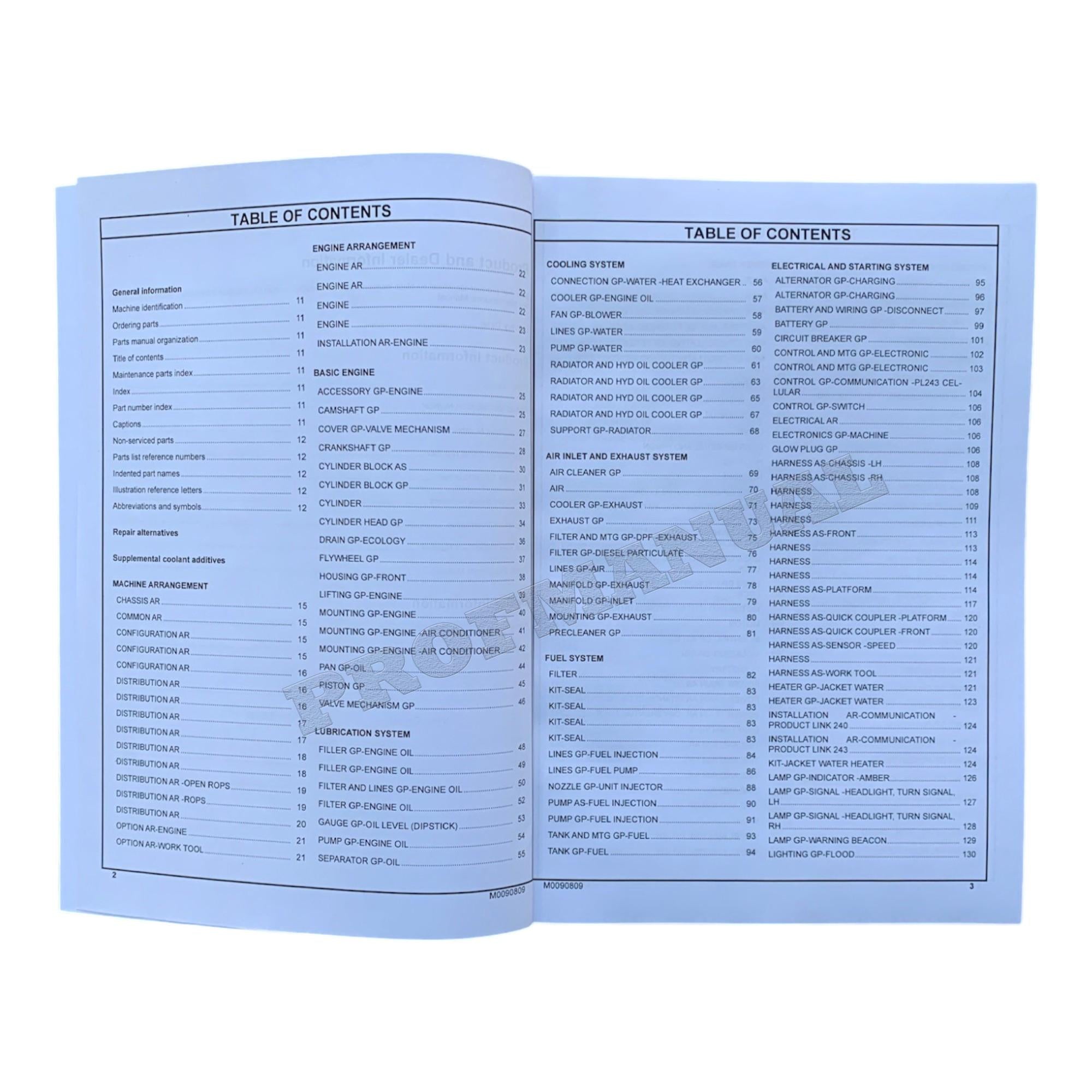 Caterpillar Cat 903D Compact Wheel Loader Parts Catalog Manual M0090809