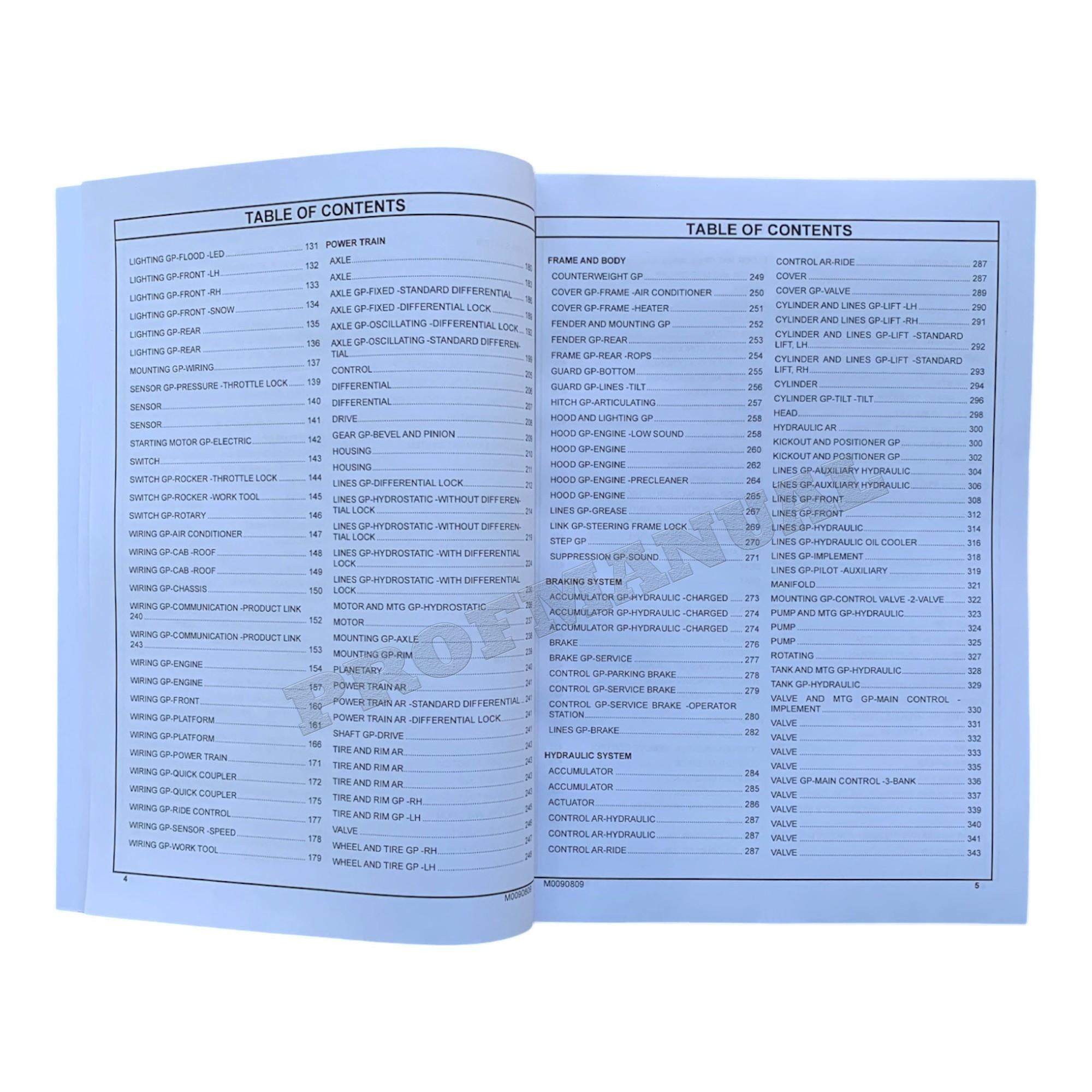 Caterpillar Cat 903D Compact Wheel Loader Parts Catalog Manual M0090809