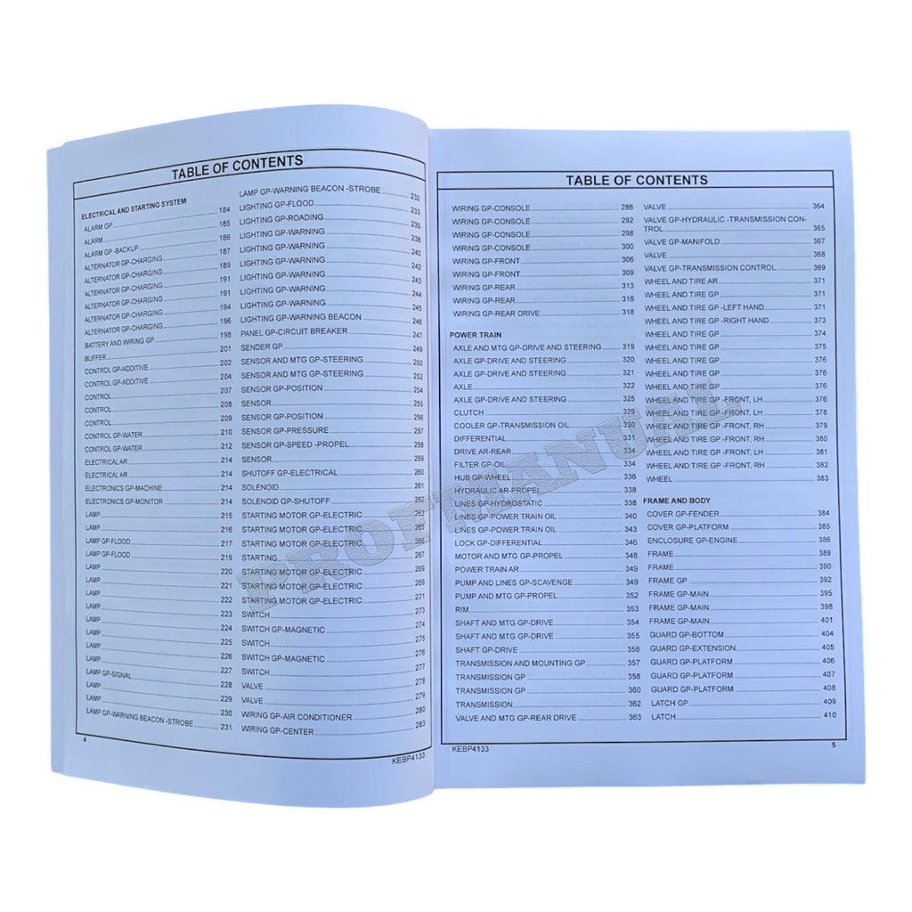 Caterpillar Cat RM 350B Reclaimer Mixer Road Reclaimer Parts Catalog Manual