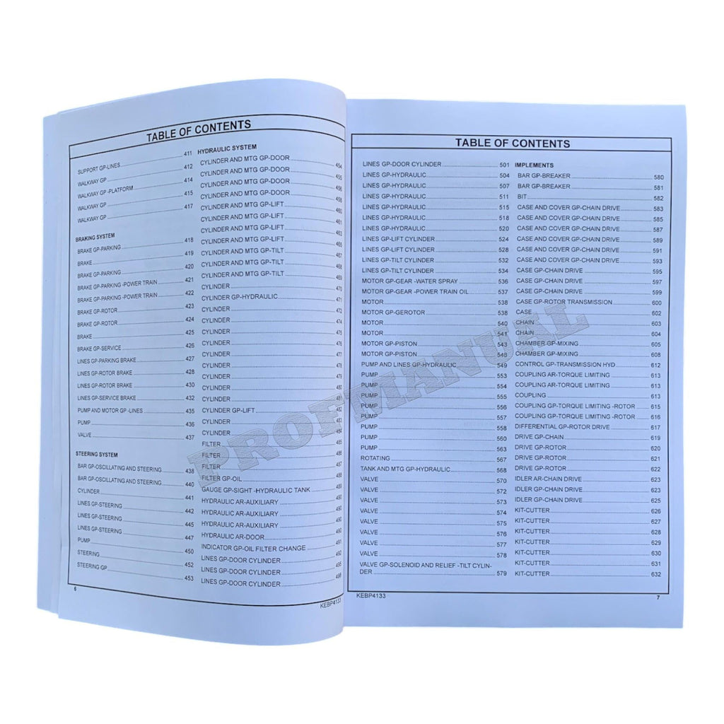 Caterpillar Cat RM 350B Reclaimer Mixer Road Reclaimer Parts Catalog Manual