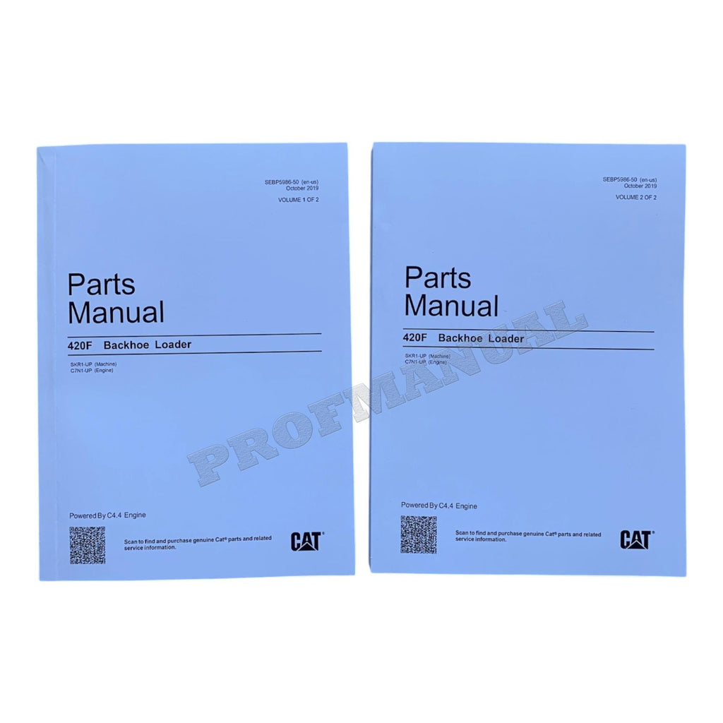 Caterpillar Cat 420F Backhoe Loader Parts Catalog Manual SEBP5986