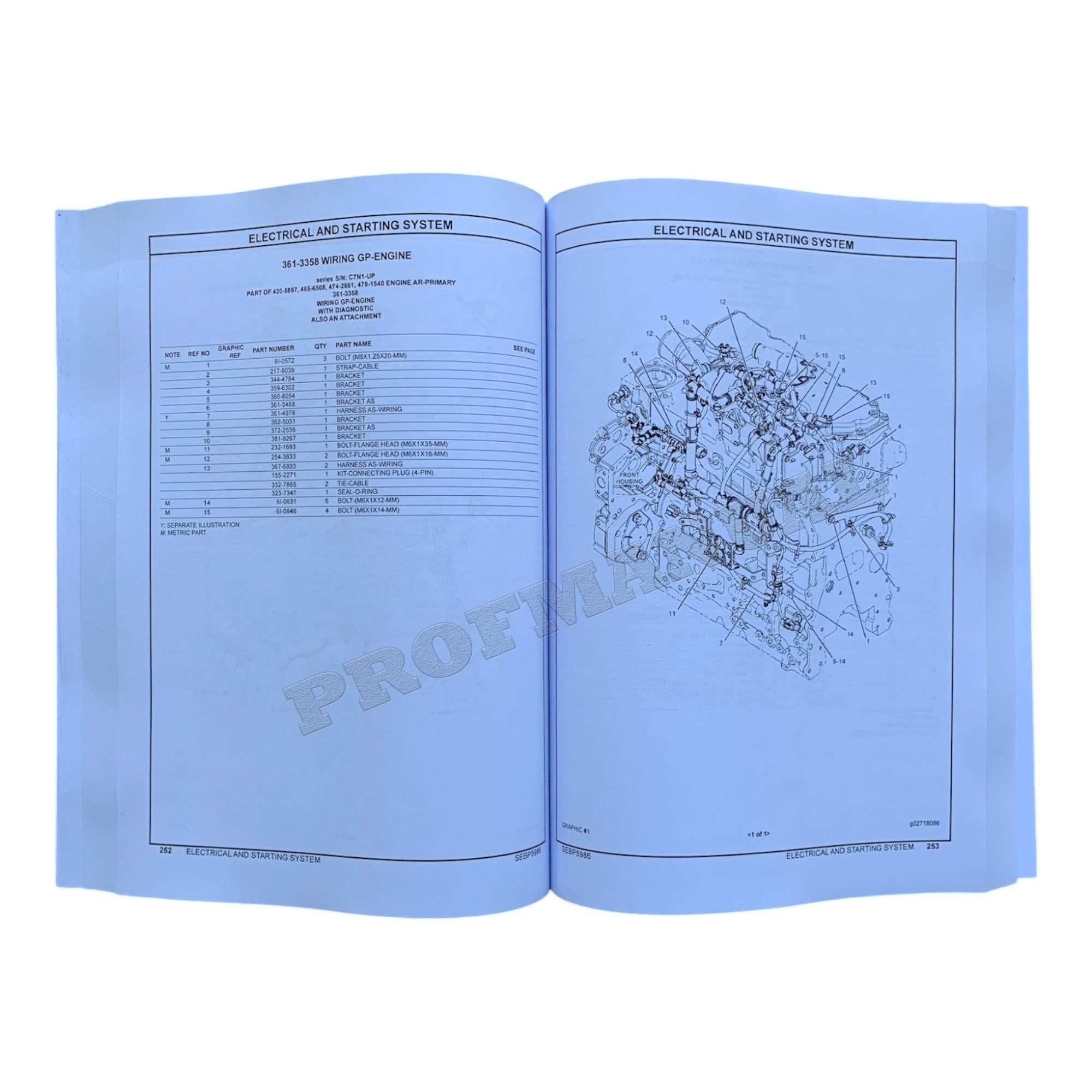 Caterpillar Cat 420F Backhoe Loader Parts Catalog Manual SEBP5986