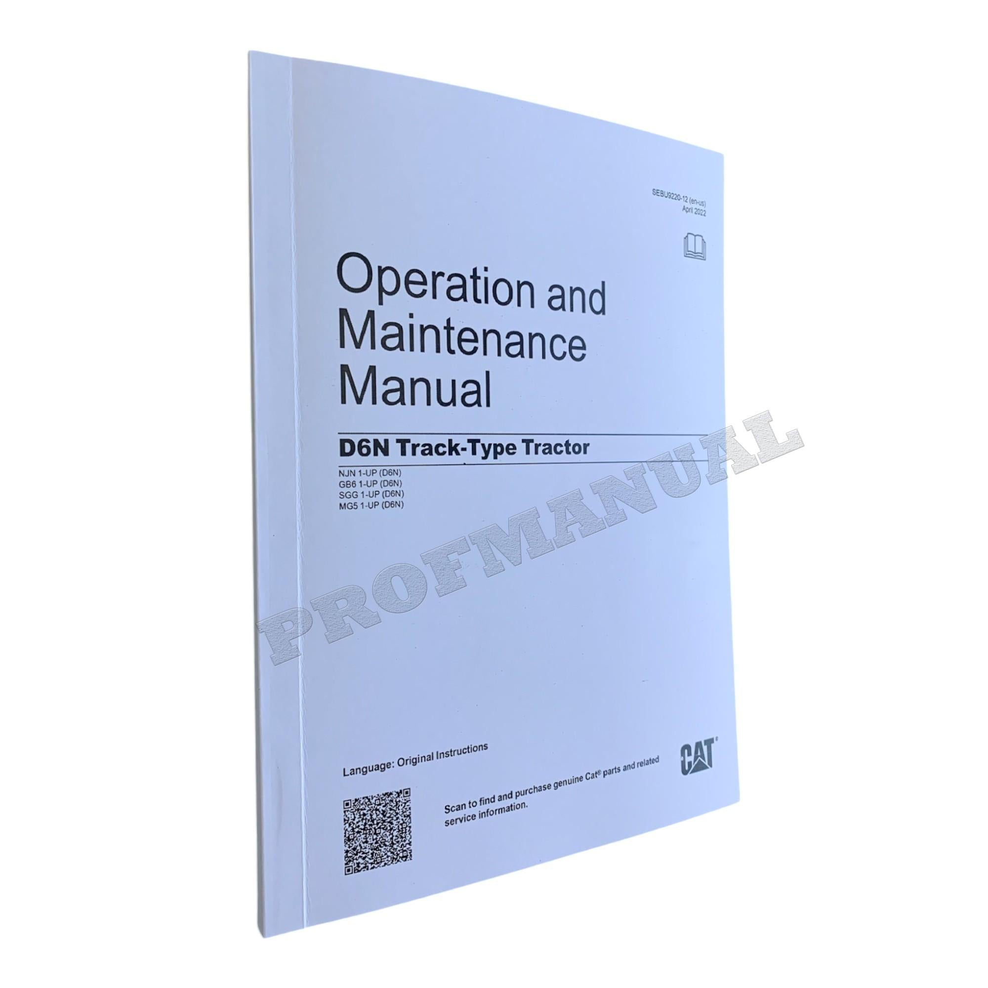 Caterpillar D6N Track Type Tractor Operators Maintenance Manual SEBU9220