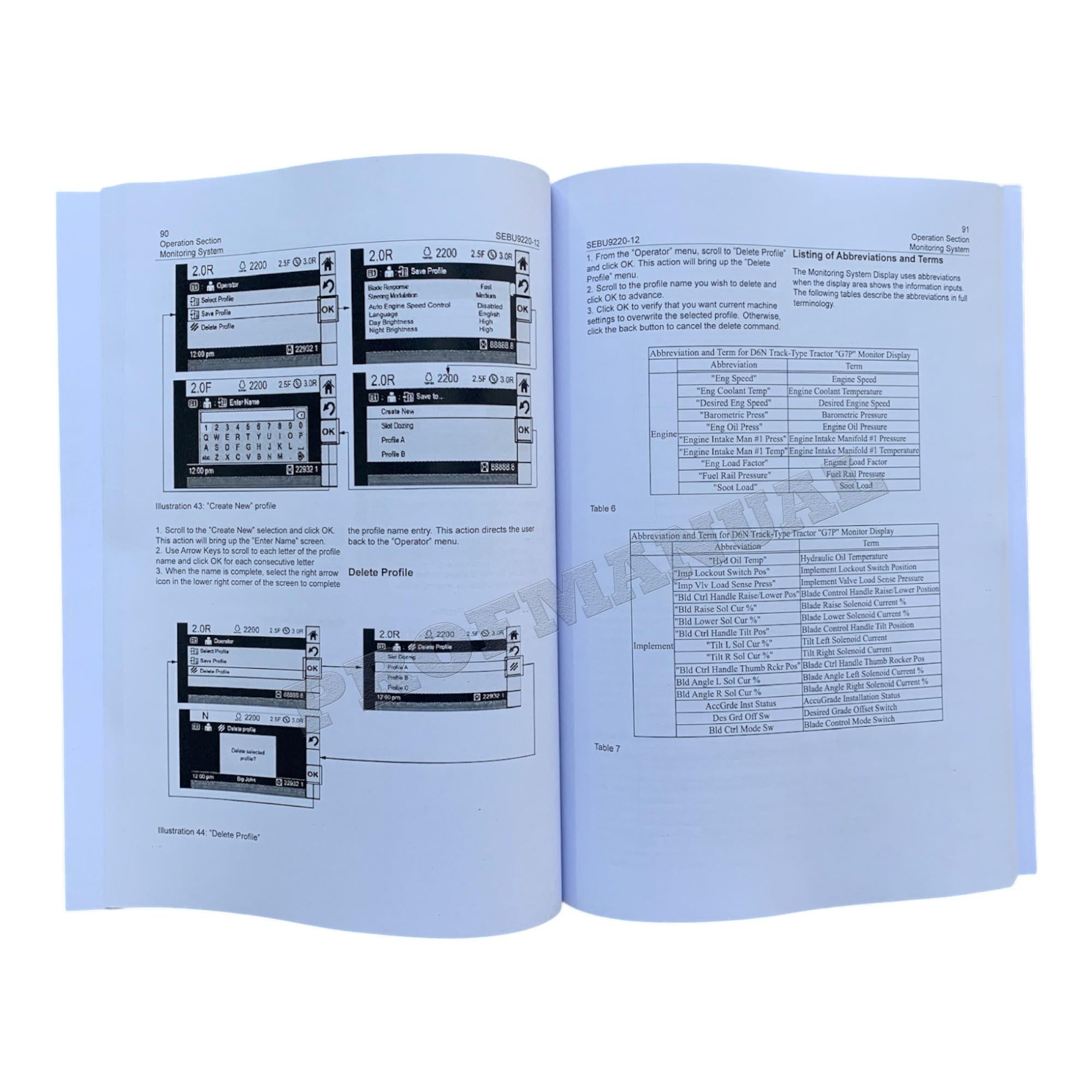 Caterpillar D6N Track Type Tractor Operators Maintenance Manual SEBU9220