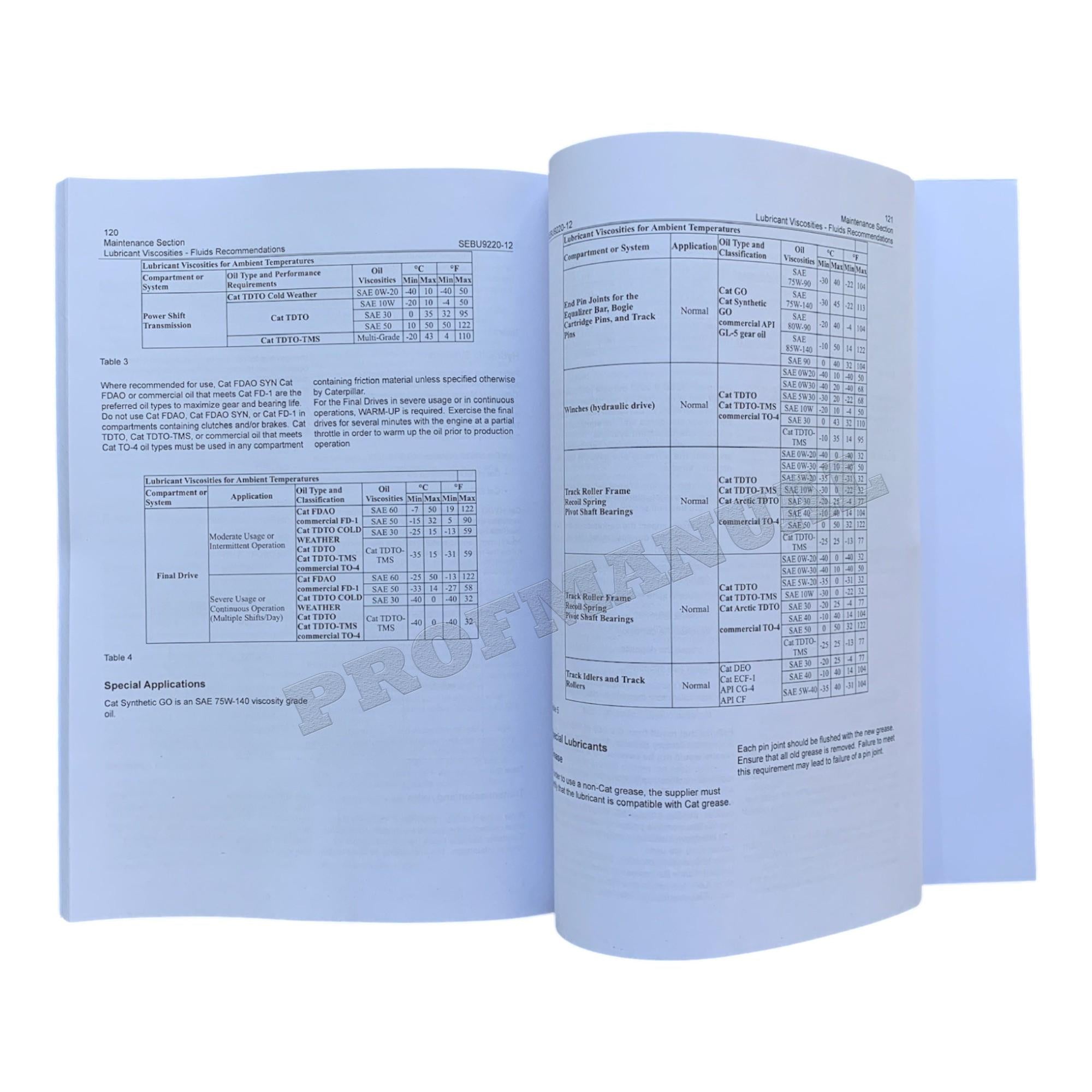 Caterpillar D6N Track Type Tractor Operators Maintenance Manual SEBU9220