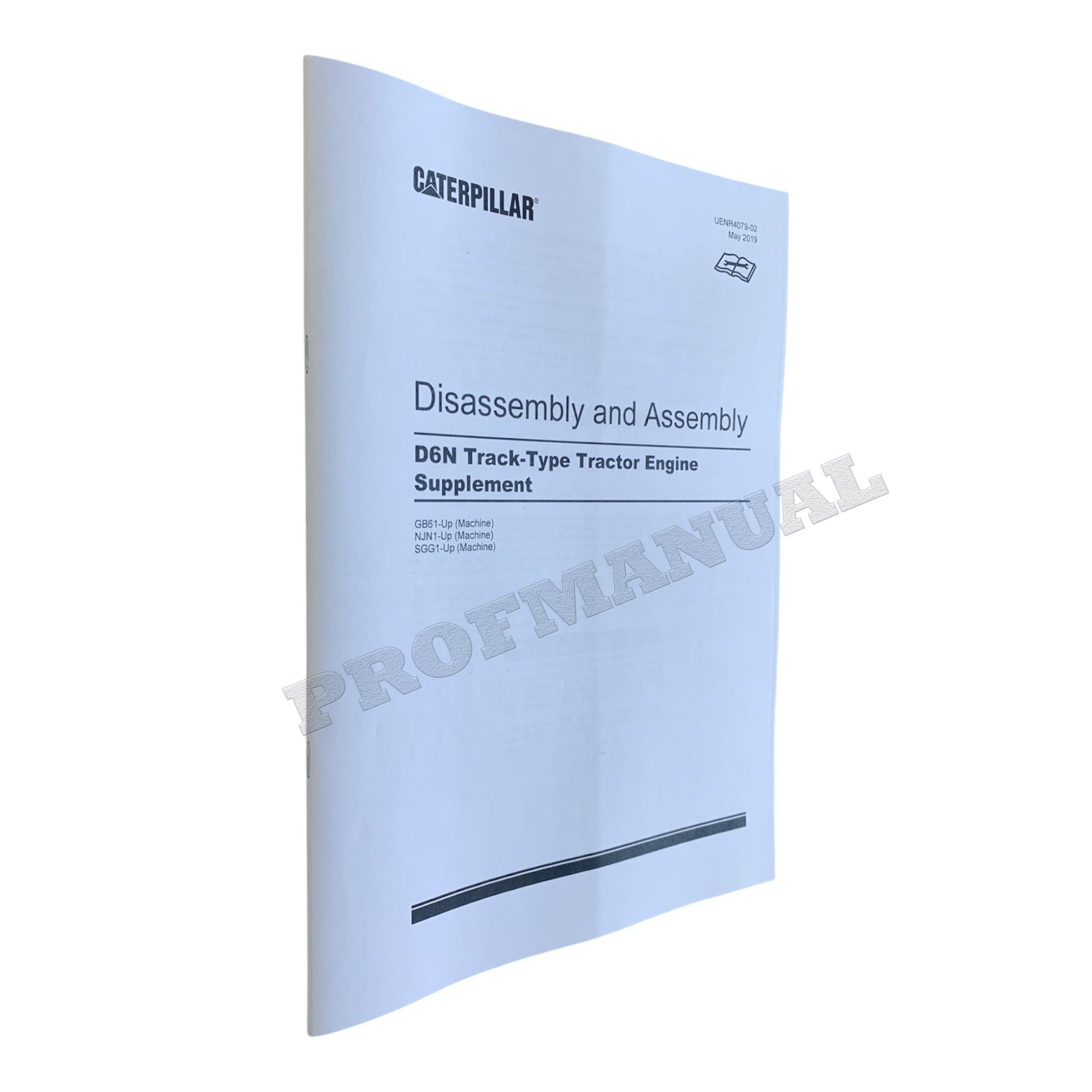 Caterpillar D6N Track Tractor Engine Suppl Manual Disassembly Assembly UENR4079