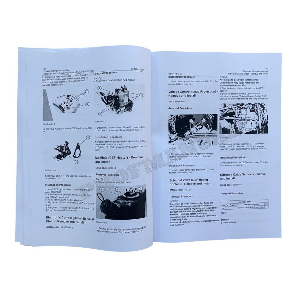 Caterpillar D6N Track Tractor Engine Suppl Manual Disassembly Assembly UENR4079