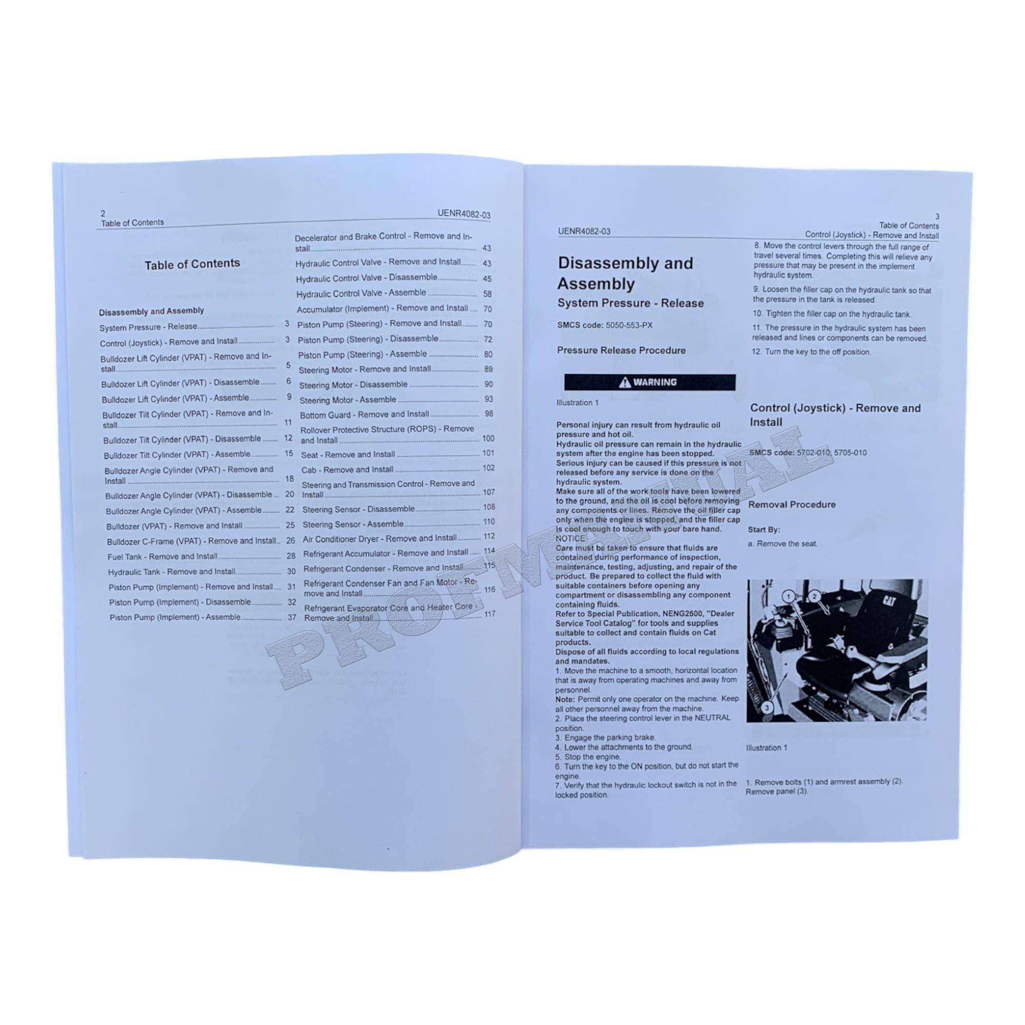 Caterpillar D6N Track Tractor Machine SYSTEM Manual Disassembly Assem UENR4082