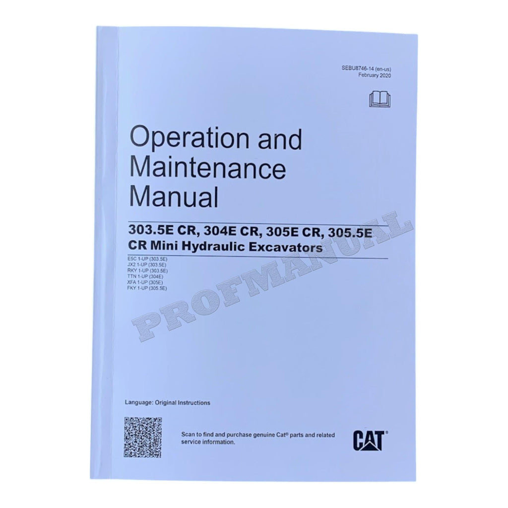Manual del operador de la miniexcavadora hidráulica Caterpillar 303.5E CR 304E CR