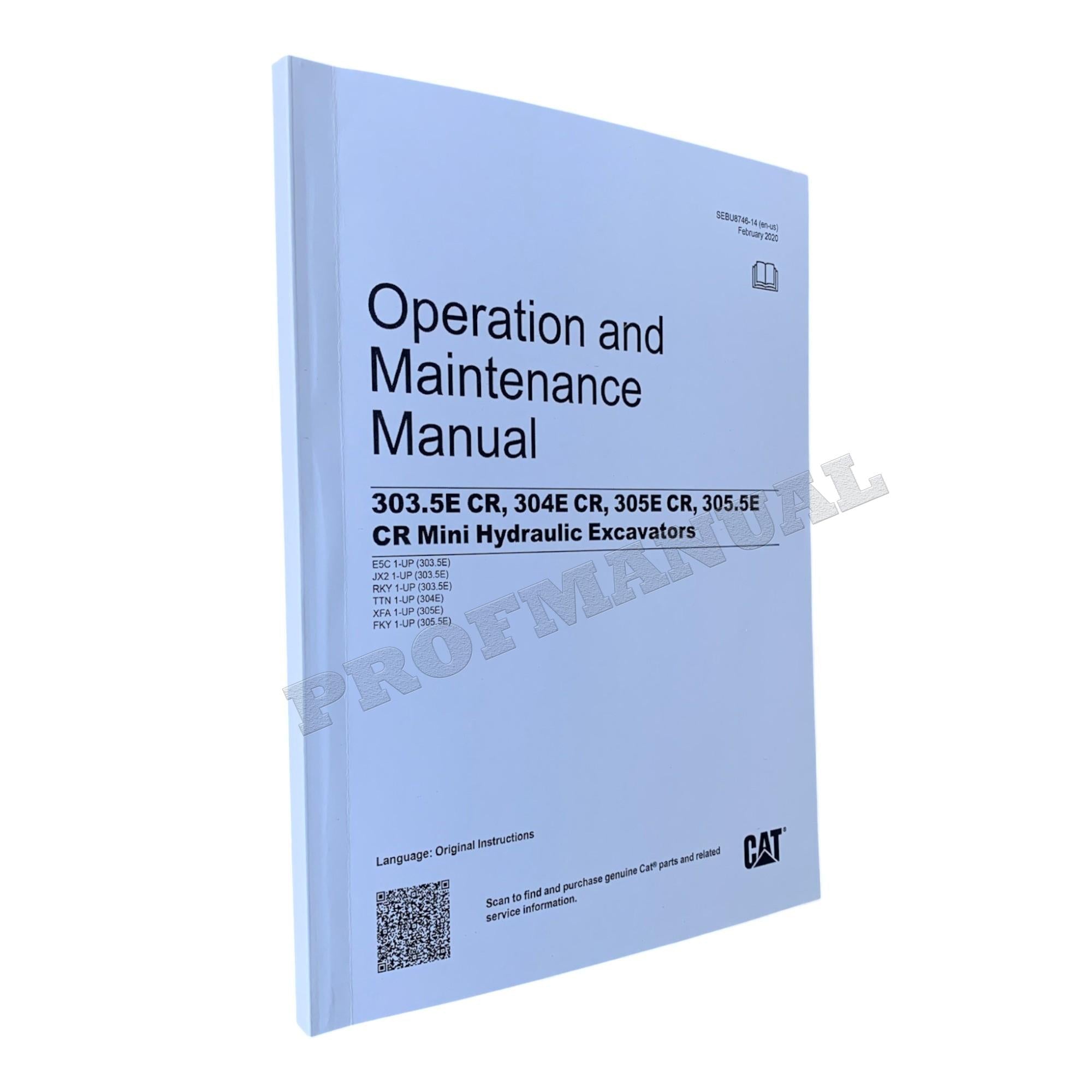 Manual del operador de la miniexcavadora hidráulica Caterpillar 303.5E CR 304E CR