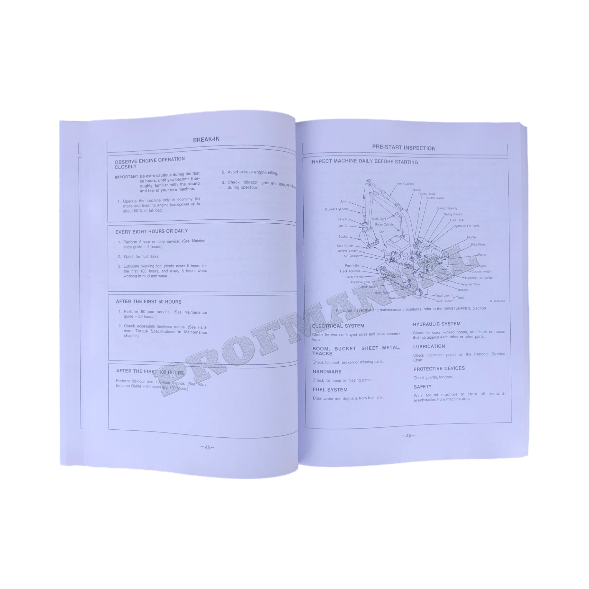 HITACHI EX225USR EX225USR-LC EXCAVATOR OPERATORS MANUAL 10001 and up