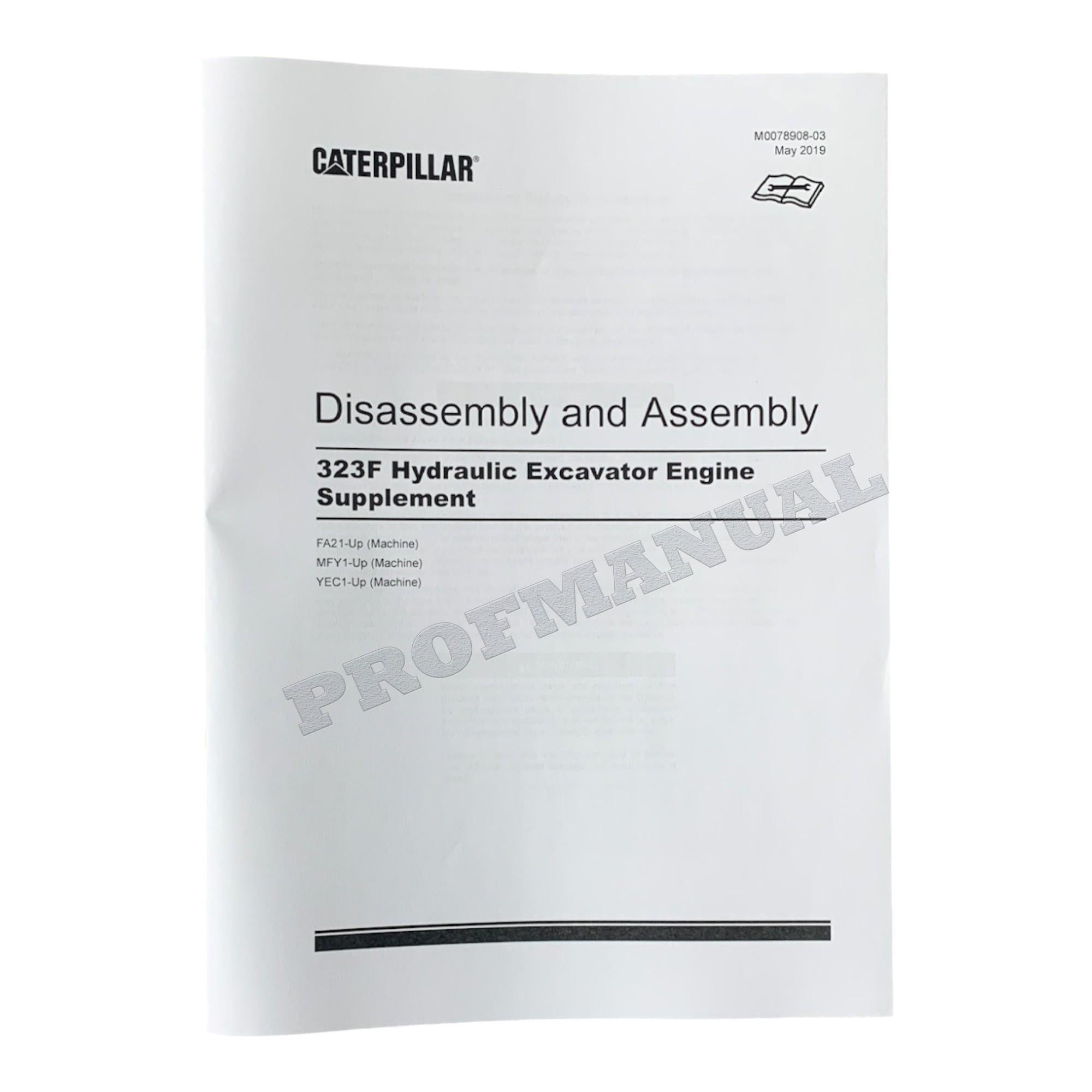 Caterpillar 323F Hydraulic Excavator Engine Supplement Disassembly Assem Manual