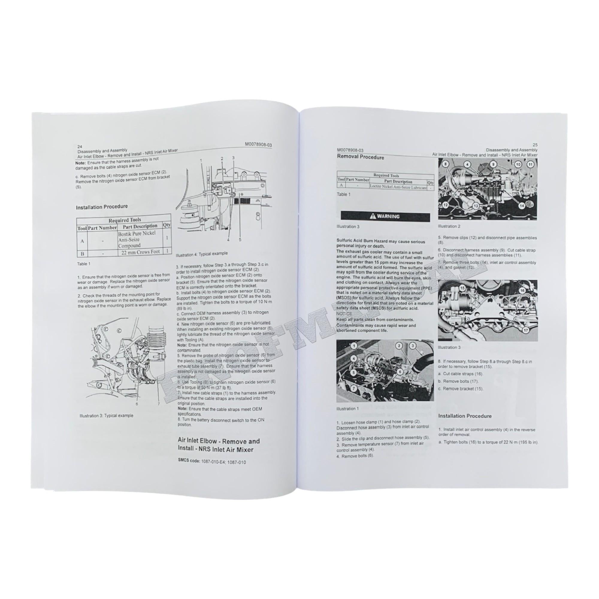 Caterpillar 323F Hydraulic Excavator Engine Supplement Disassembly Assem Manual