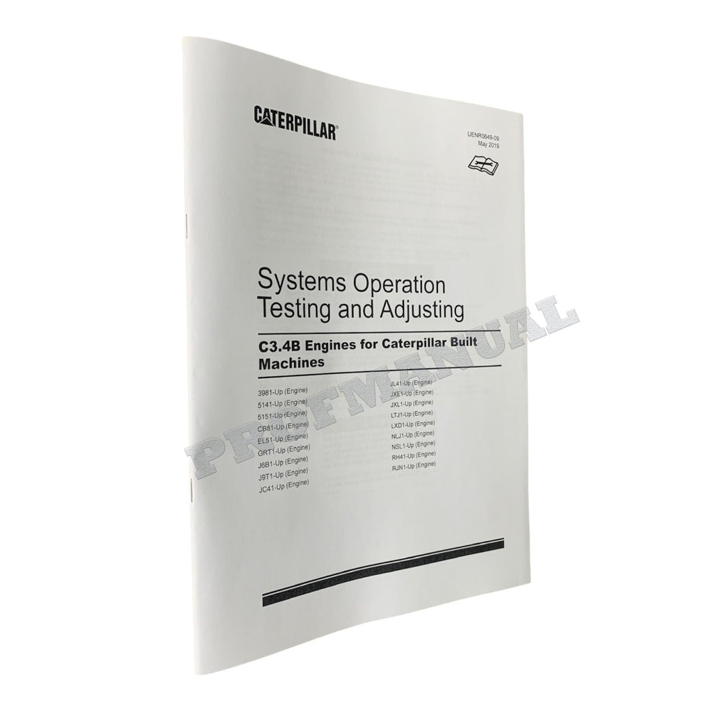 Caterpillar C3.4B Engine Full Service Manual S.N/ NSL1-UP *Send serial#