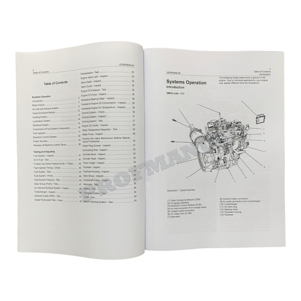 Caterpillar C3.4B Engine Full Service Manual S.N/ NSL1-UP *Send serial#