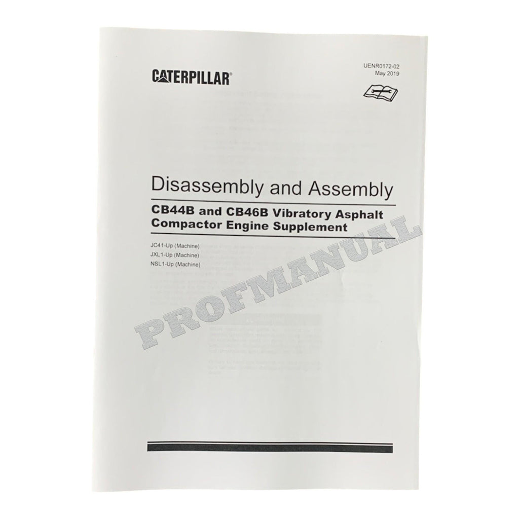 Caterpillar CB-44B VIBRATORY COMPACTOR Full Service Manual *Send serial number