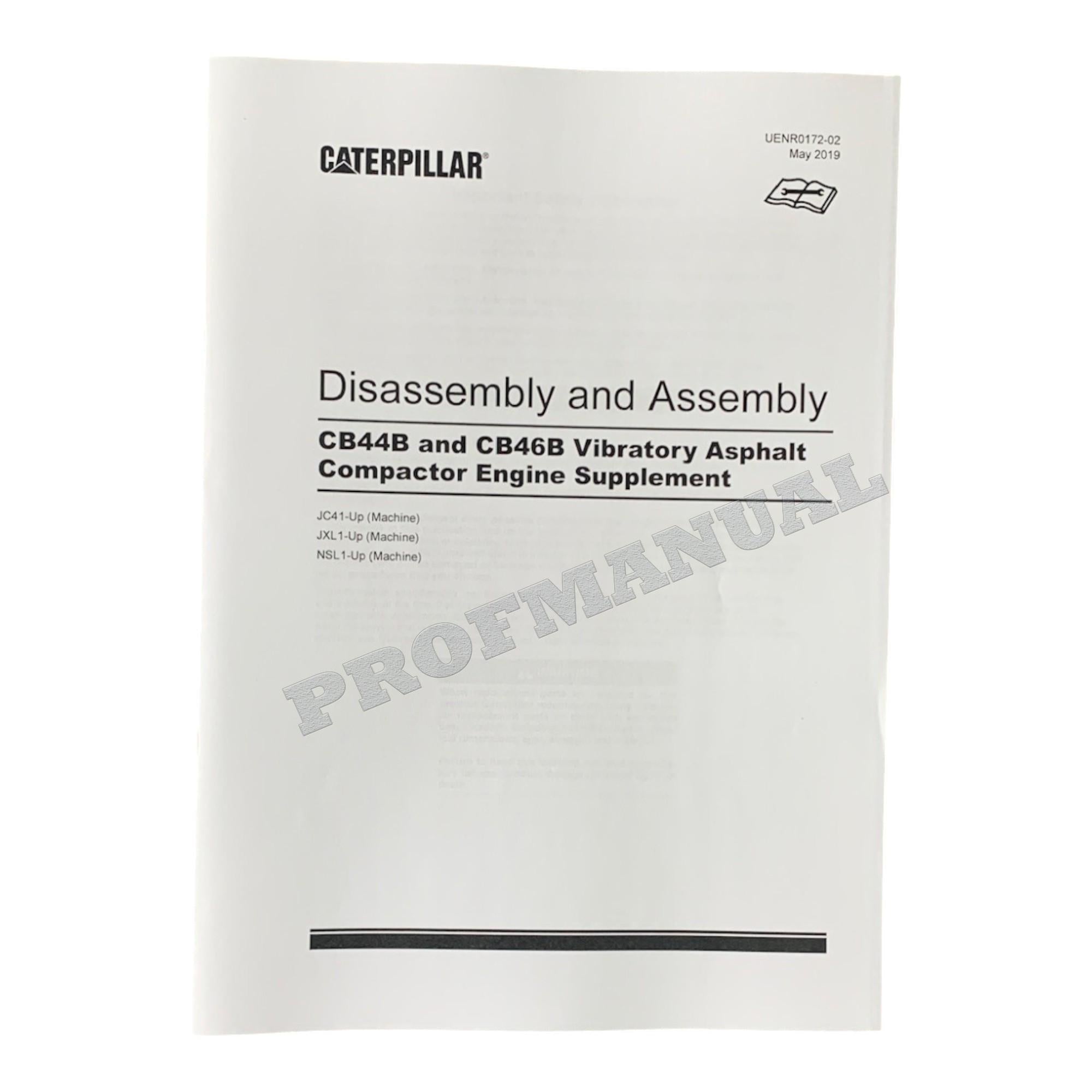 Manual de servicio completo del compactador vibratorio Caterpillar CB-44B *Enviar número de serie