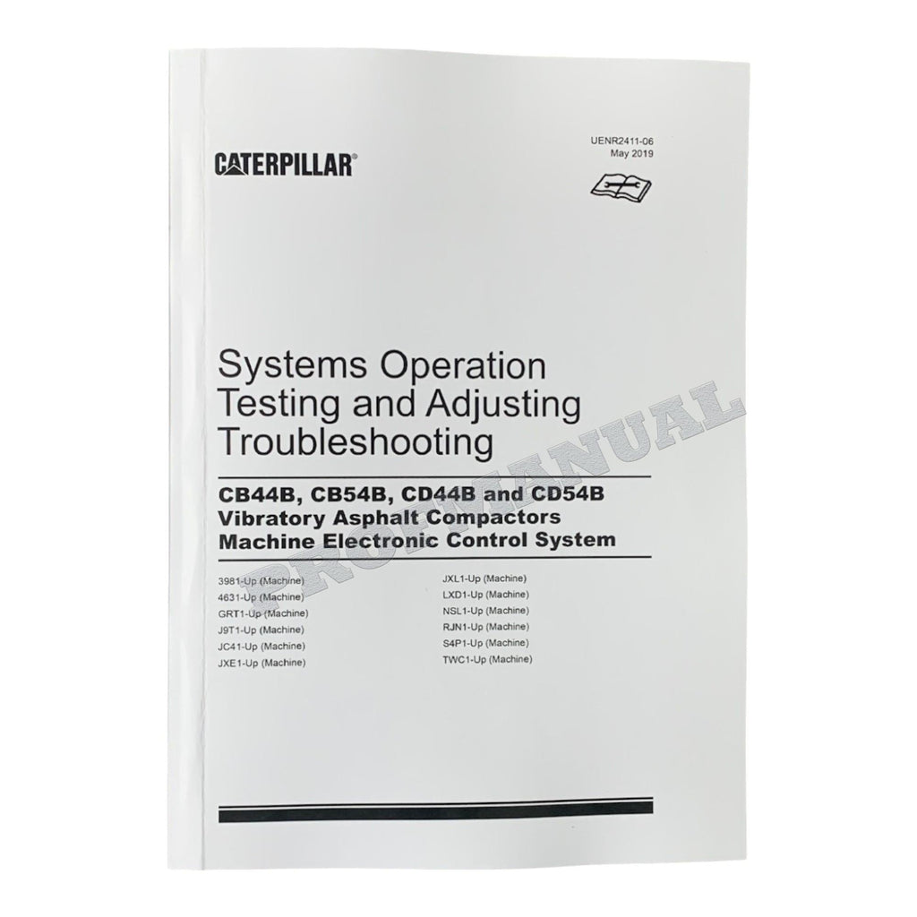Caterpillar CB-44B VIBRATORY COMPACTOR Full Service Manual *Send serial number