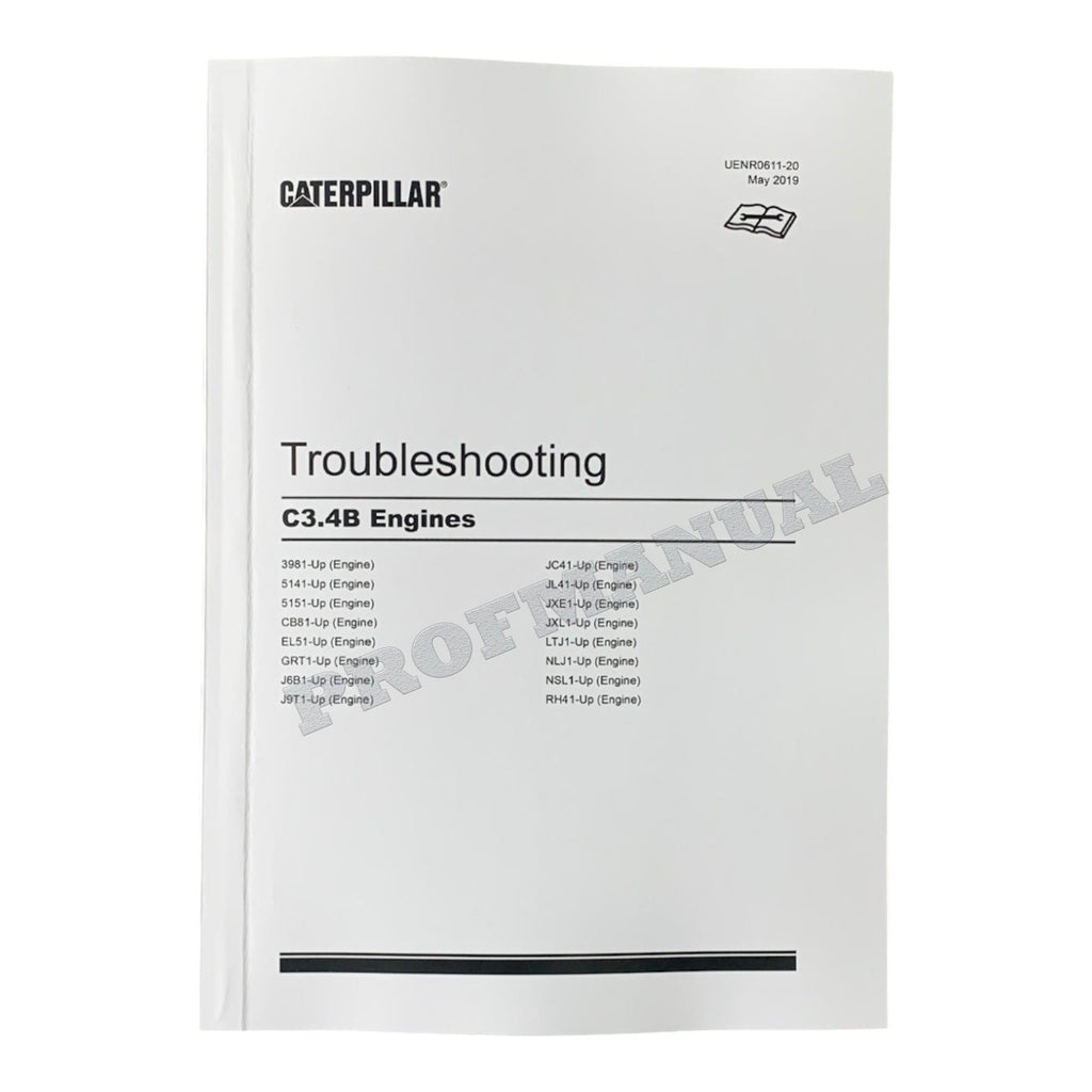 Caterpillar C3.4B Engine Full Service Manual S.N/ NSL1-UP *Send serial#