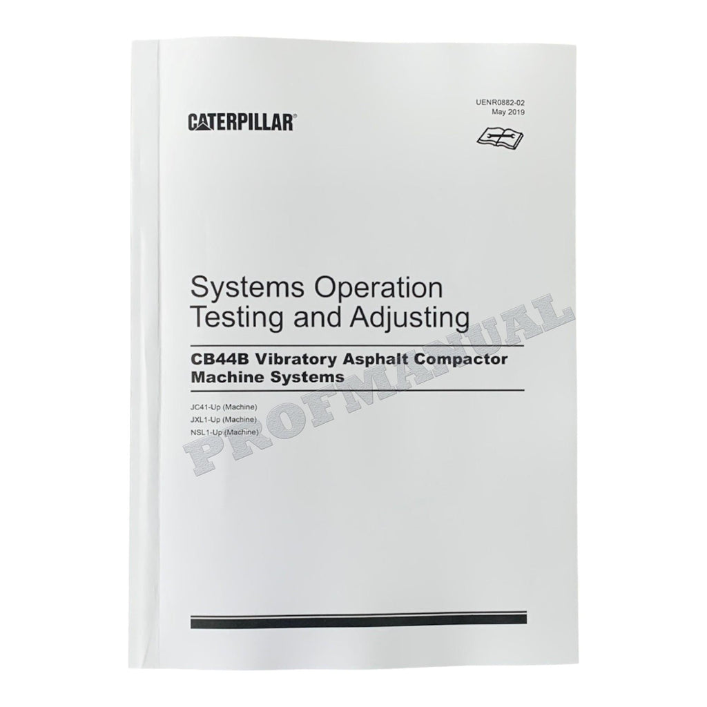 Caterpillar CB-44B VIBRATORY COMPACTOR Full Service Manual *Send serial number