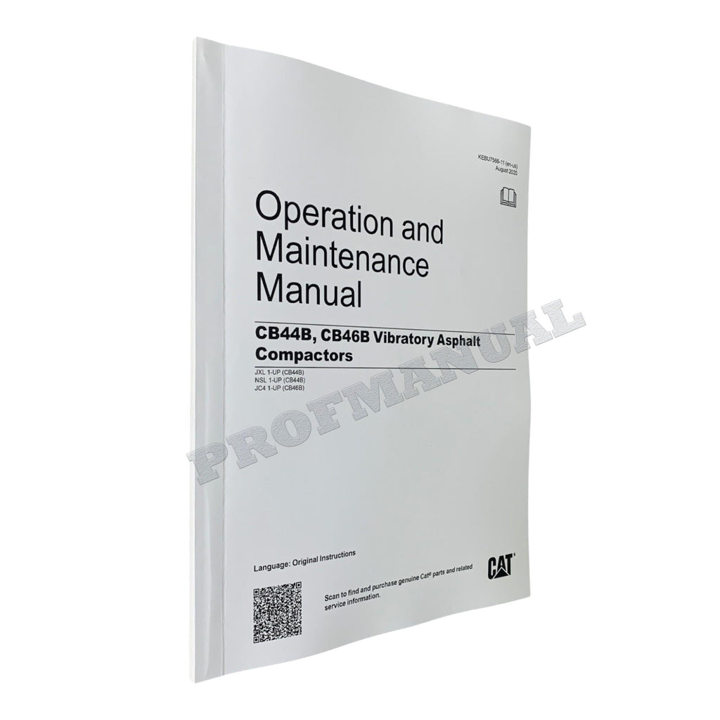 Caterpillar CB44B Vibratory Asphalt Compactor Operators Maintenance Manual