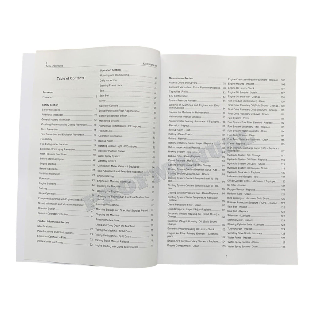 Caterpillar CB44B Vibratory Asphalt Compactor Operators Maintenance Manual