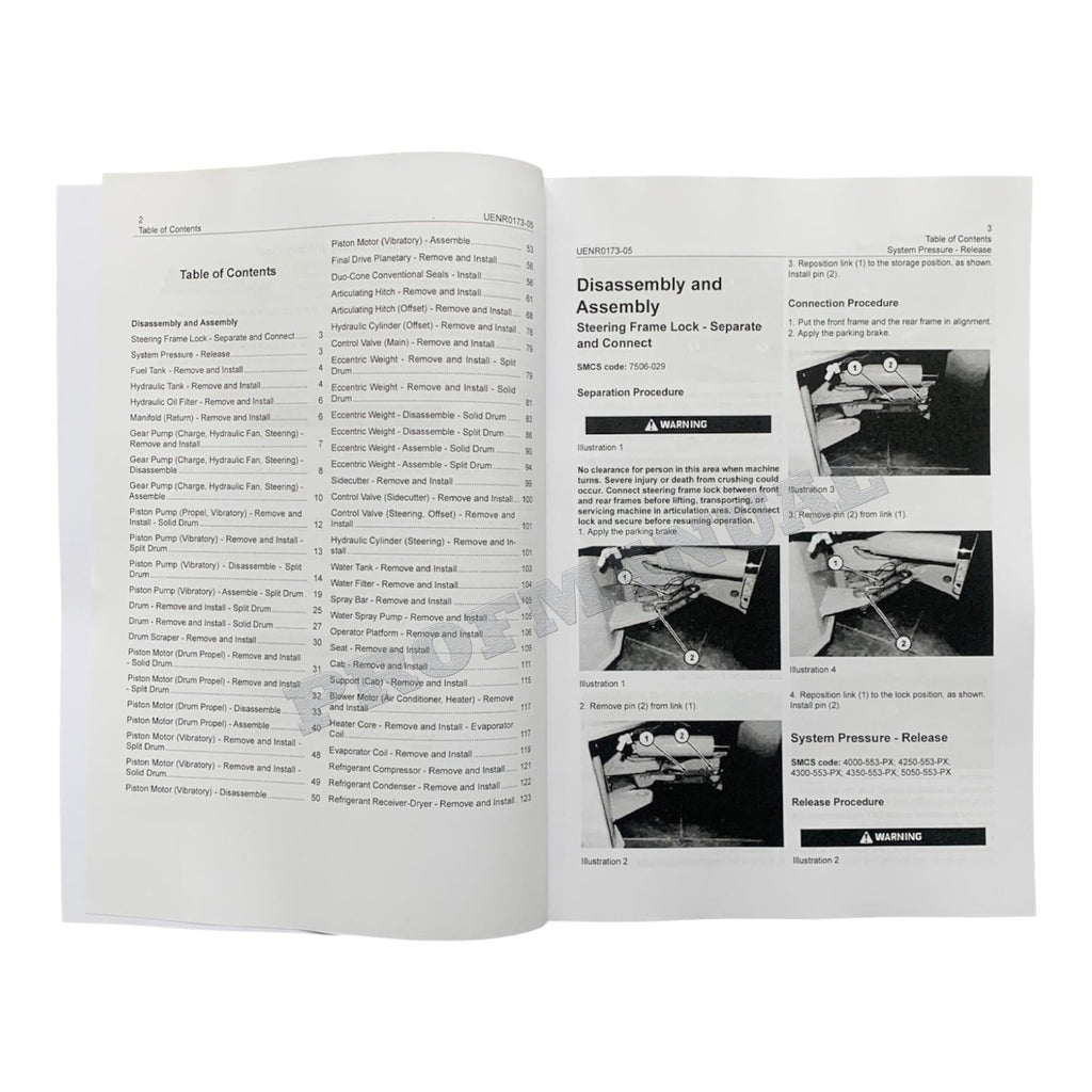 Caterpillar Cat CB44B CB46B Compactor Disassembly Assembly Service Manual