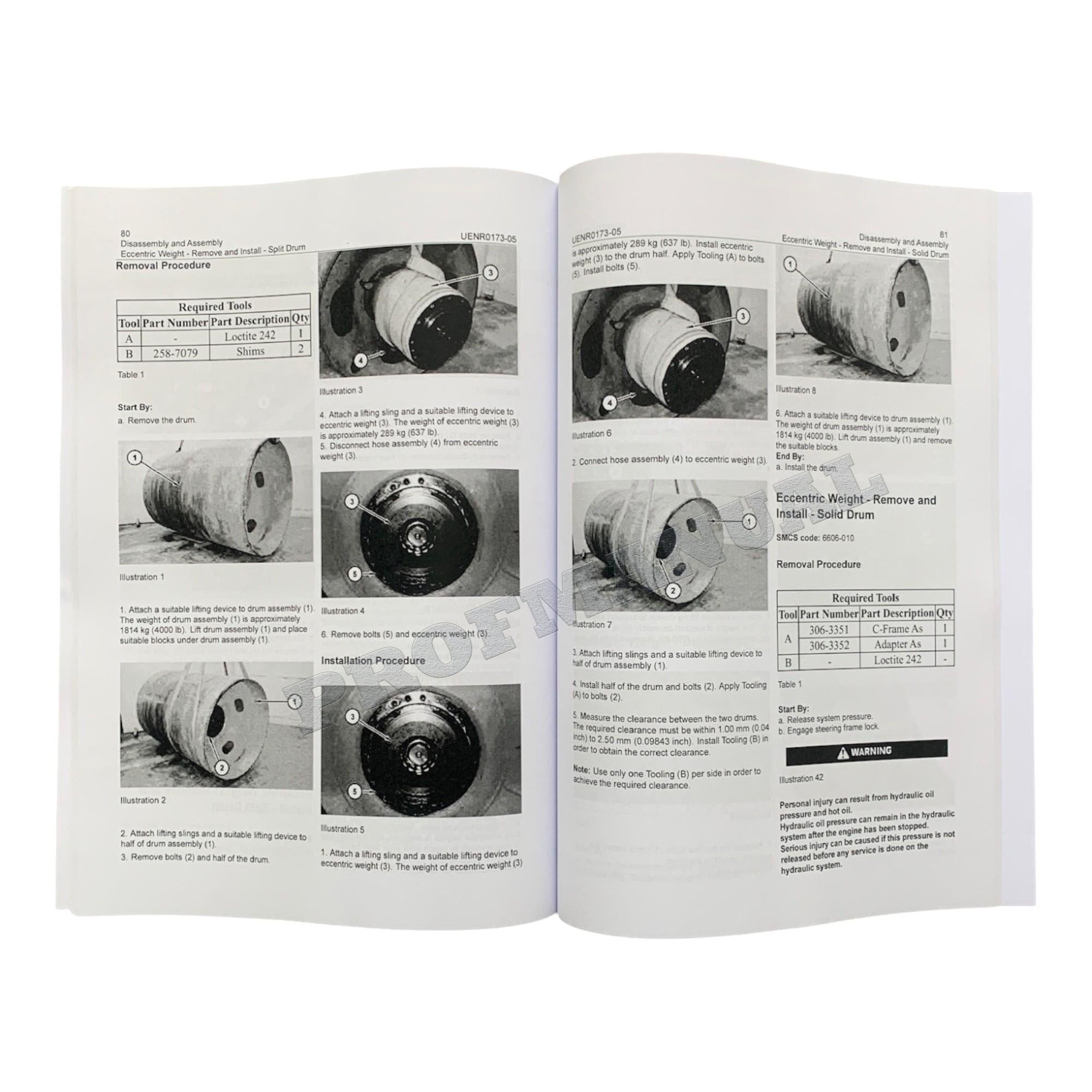 Caterpillar Cat CB44B CB46B Compactor Disassembly Assembly Service Manual