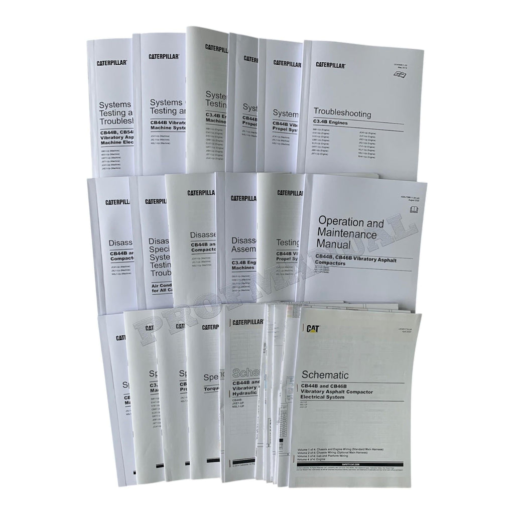 Caterpillar CB-44B VIBRATORY COMPACTOR Full Service Manual *Send serial number