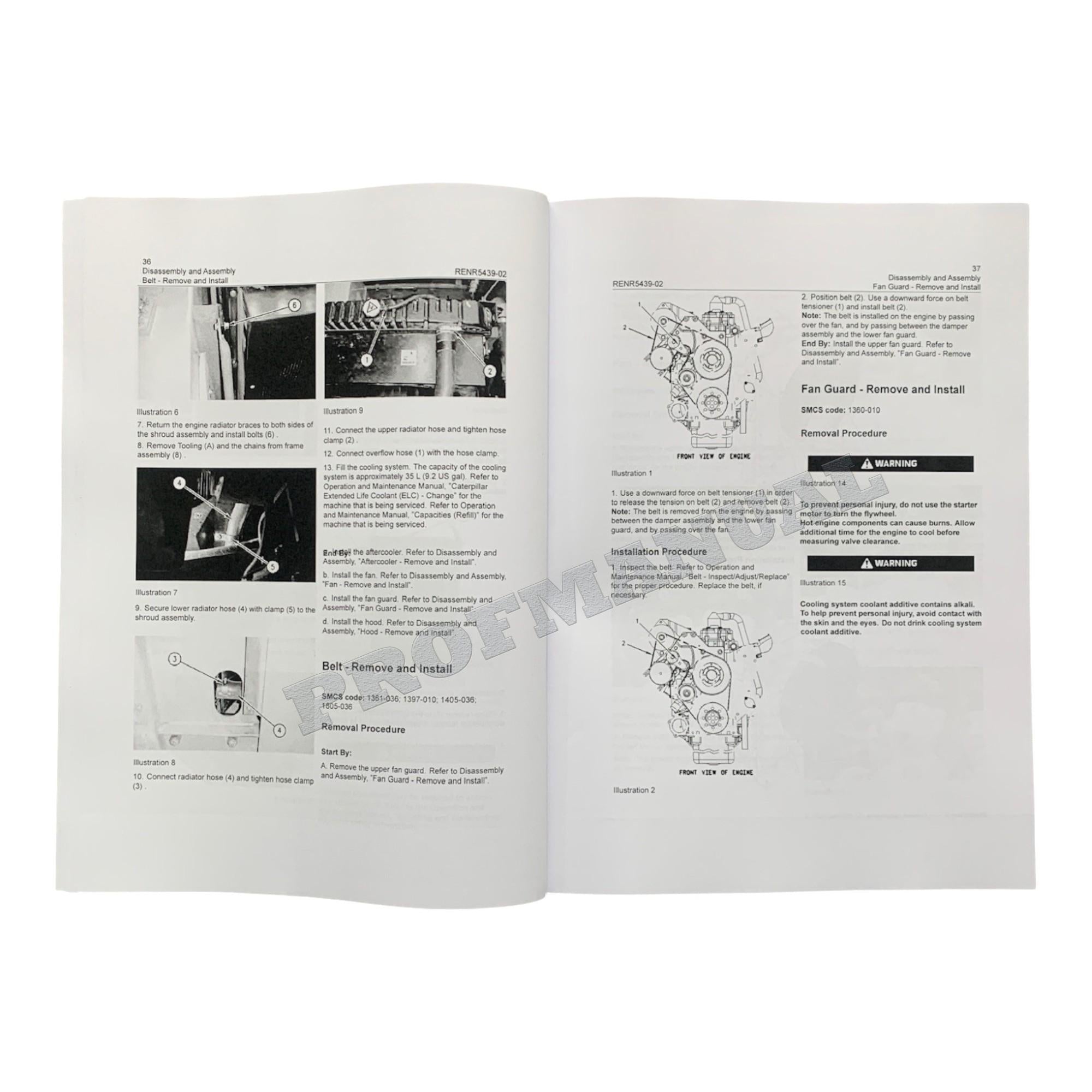 Caterpillar Cat 330C Excavator Engine Supplement Disassembly Assembly Manual