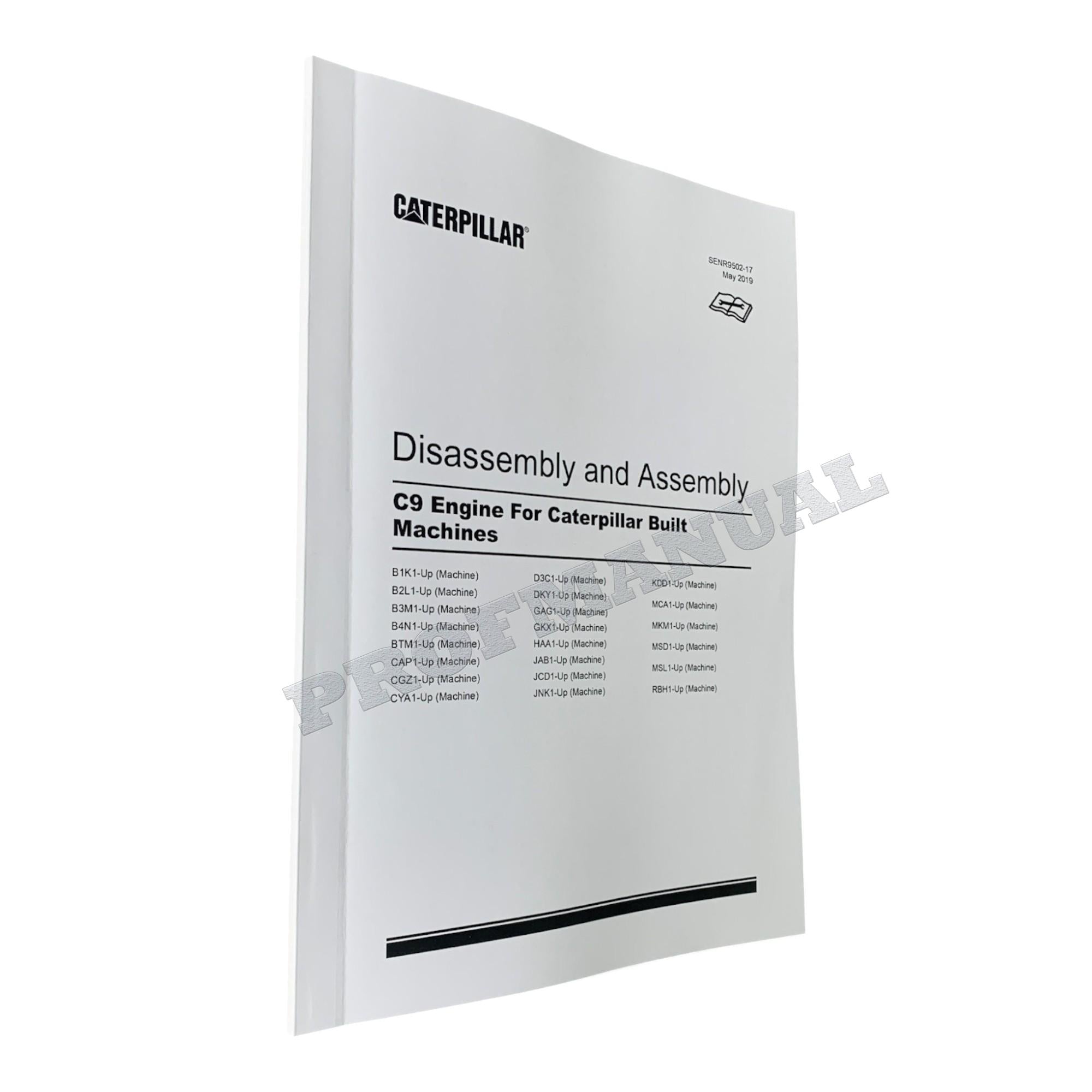 Caterpillar Cat C9 Engine Disassembly Assembly Service Manual SENR9502