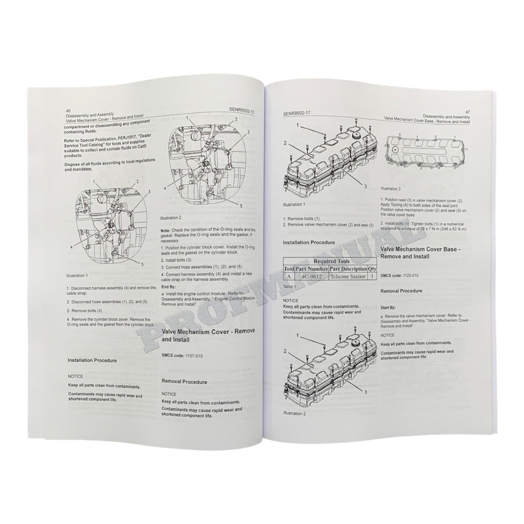 Caterpillar Cat C9 Engine Disassembly Assembly Service Manual SENR9502