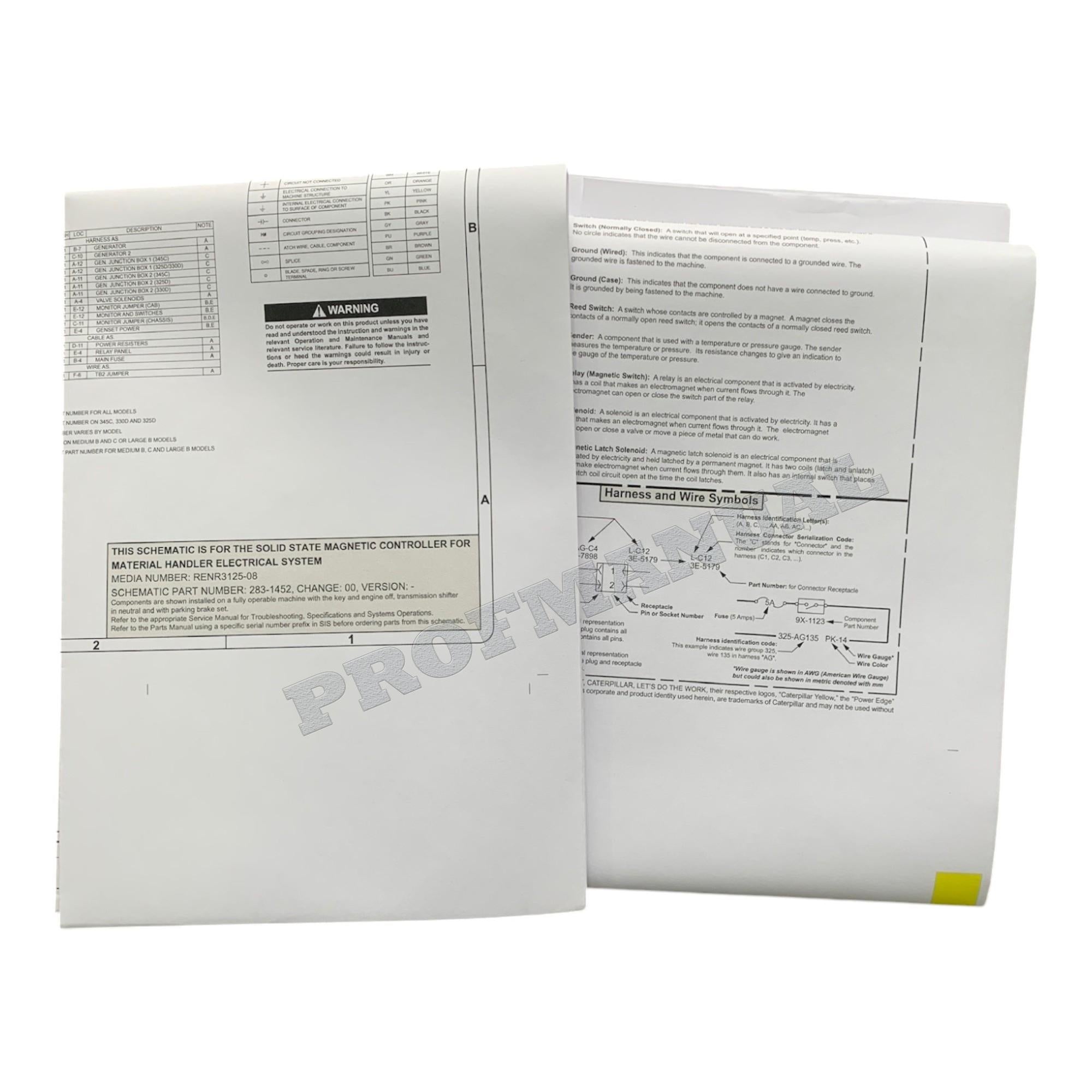 Caterpillar CAT Solid Magnetic Handler Electrical Schematic Service Manual