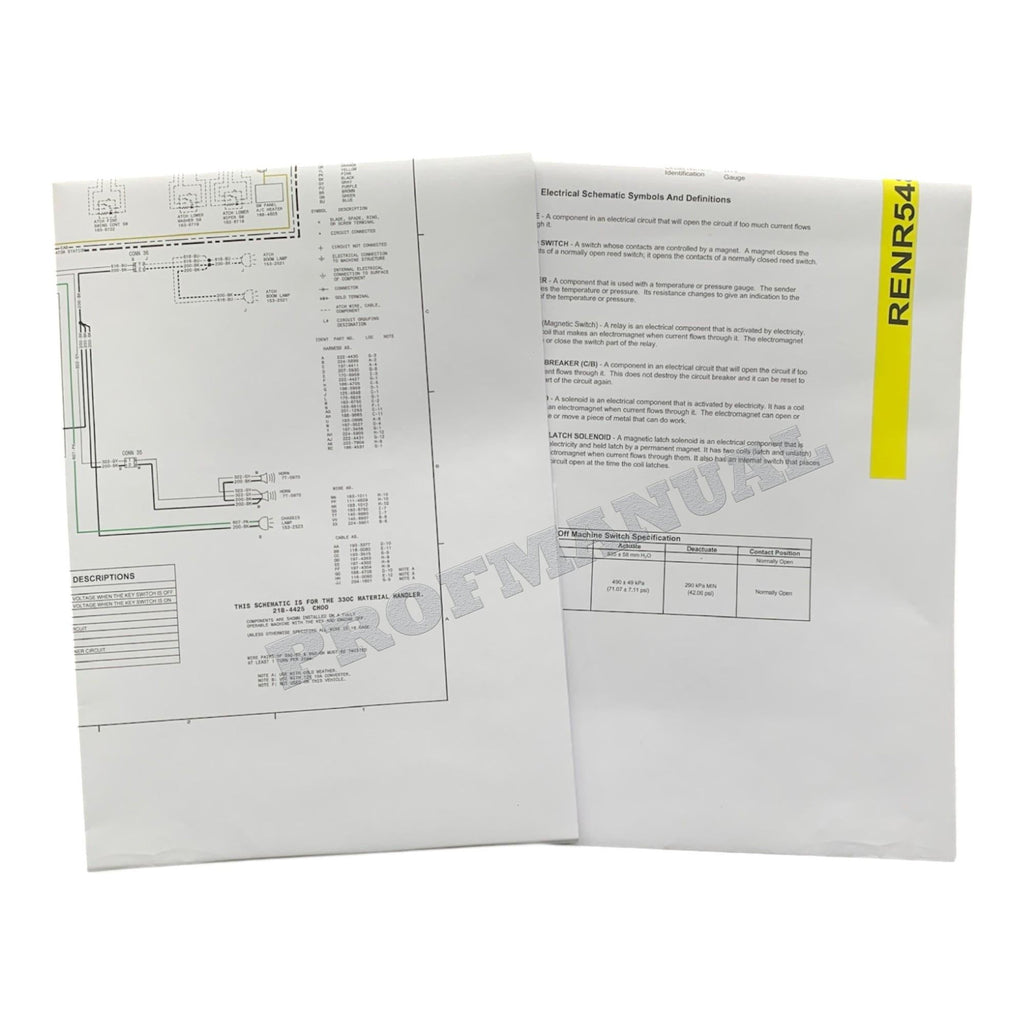 Caterpillar 330C MATERIAL HANDLER Full Service Manual *Send serial number