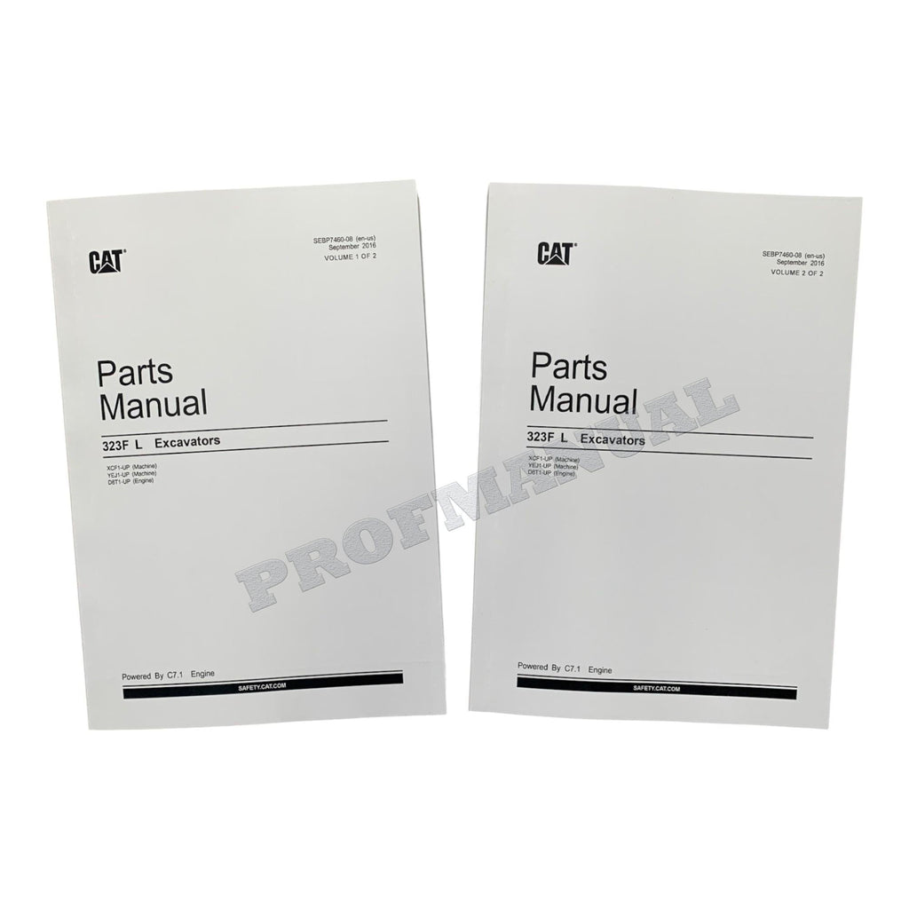 Caterpillar Cat 323F L Excavator Parts Catalog Manual XCF1-Up YEJ1-Up D8T1-Up