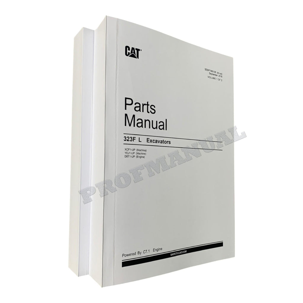 Caterpillar Cat 323F L Excavator Parts Catalog Manual XCF1-Up YEJ1-Up D8T1-Up