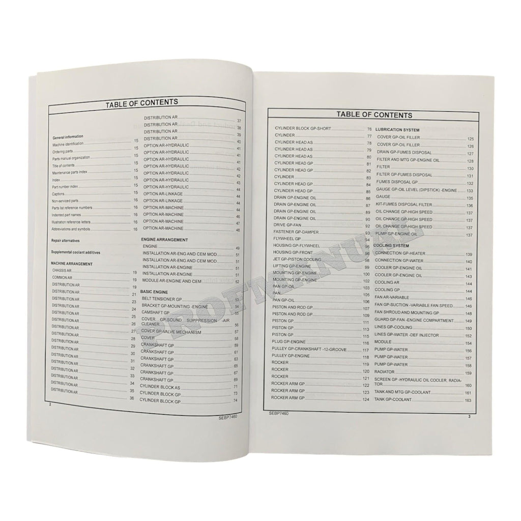 Caterpillar Cat 323F L Excavator Parts Catalog Manual XCF1-Up YEJ1-Up D8T1-Up