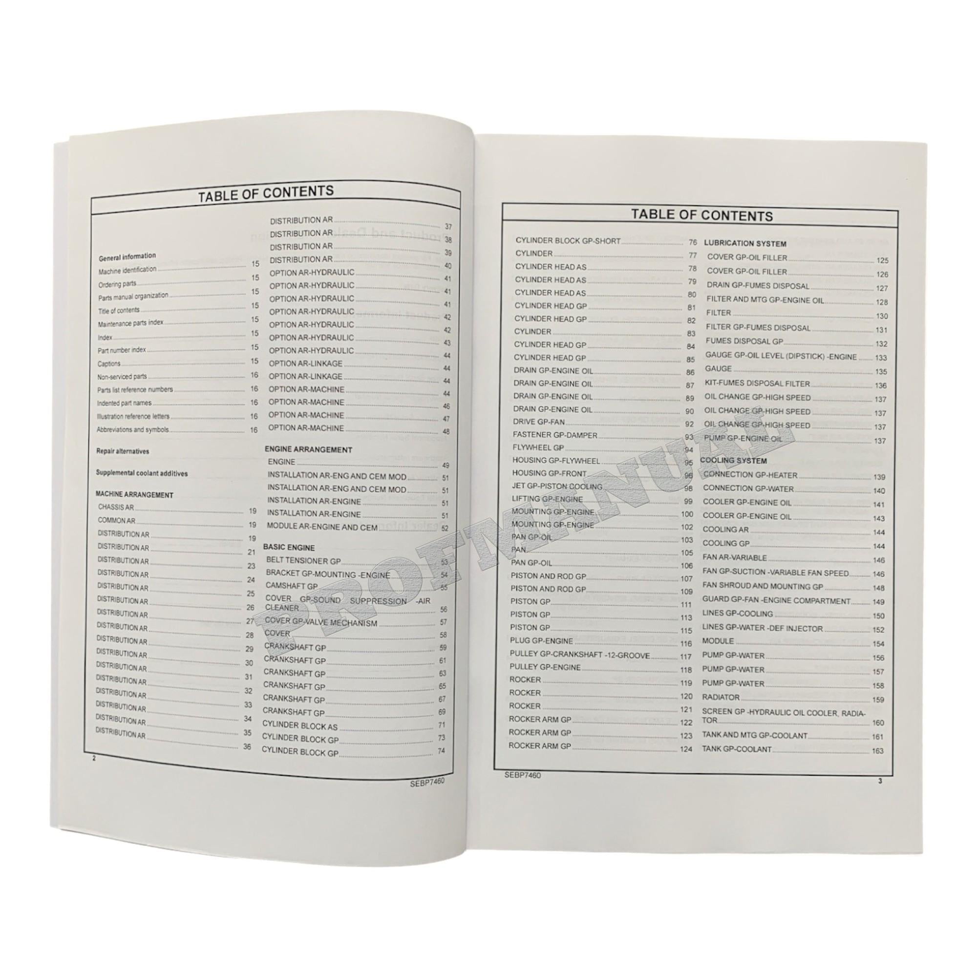 Caterpillar Cat 323F L Excavator Parts Catalog Manual XCF1-Up YEJ1-Up D8T1-Up
