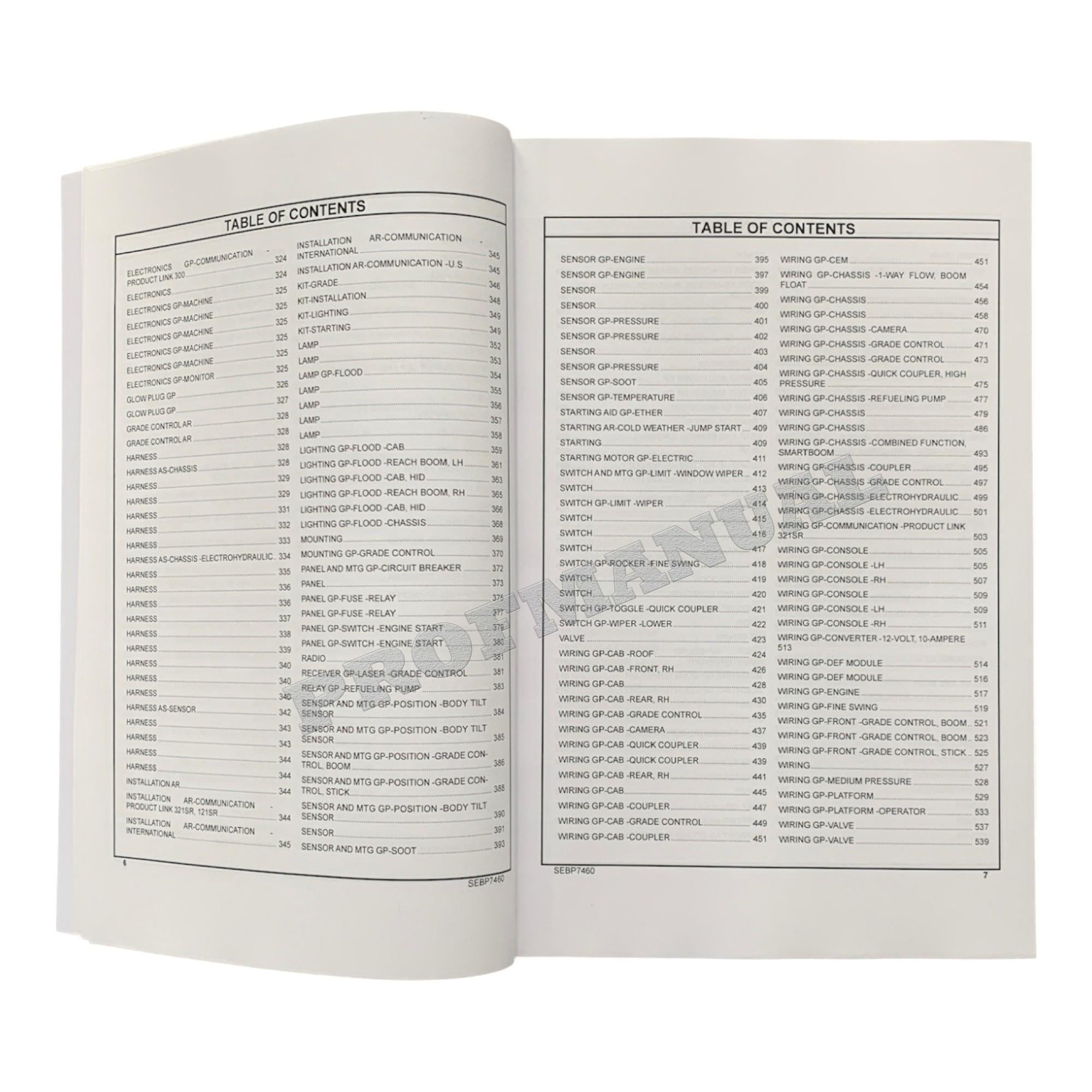 Caterpillar Cat 323F L Excavator Parts Catalog Manual XCF1-Up YEJ1-Up D8T1-Up