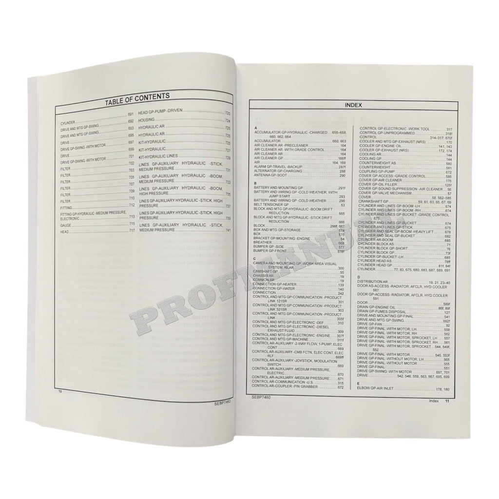 Caterpillar Cat 323F L Excavator Parts Catalog Manual XCF1-Up YEJ1-Up D8T1-Up