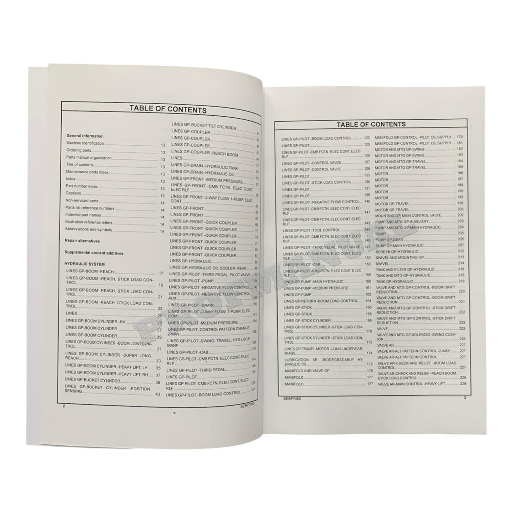 Caterpillar Cat 323F L Excavator Parts Catalog Manual XCF1-Up YEJ1-Up D8T1-Up