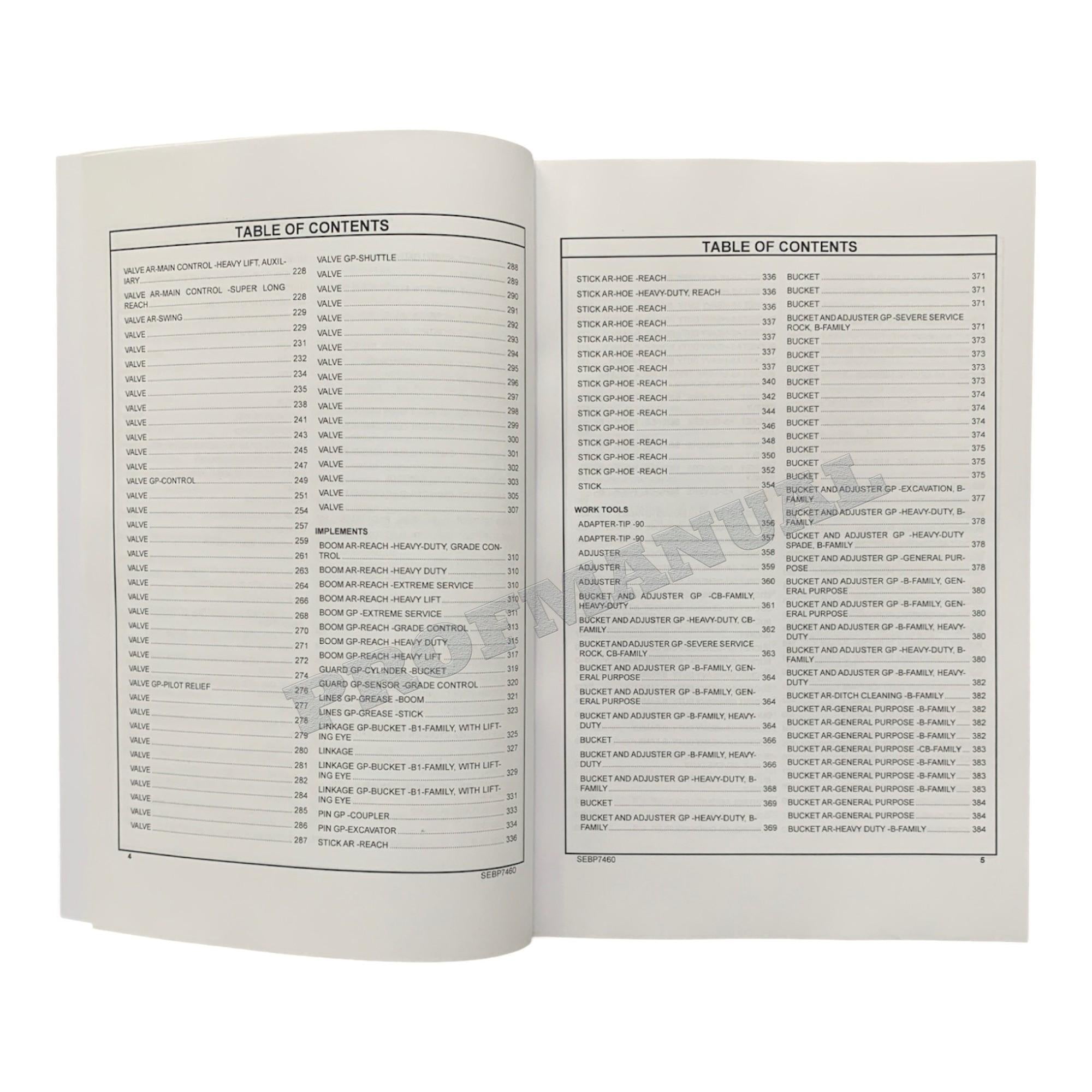 Caterpillar Cat 323F L Excavator Parts Catalog Manual XCF1-Up YEJ1-Up D8T1-Up