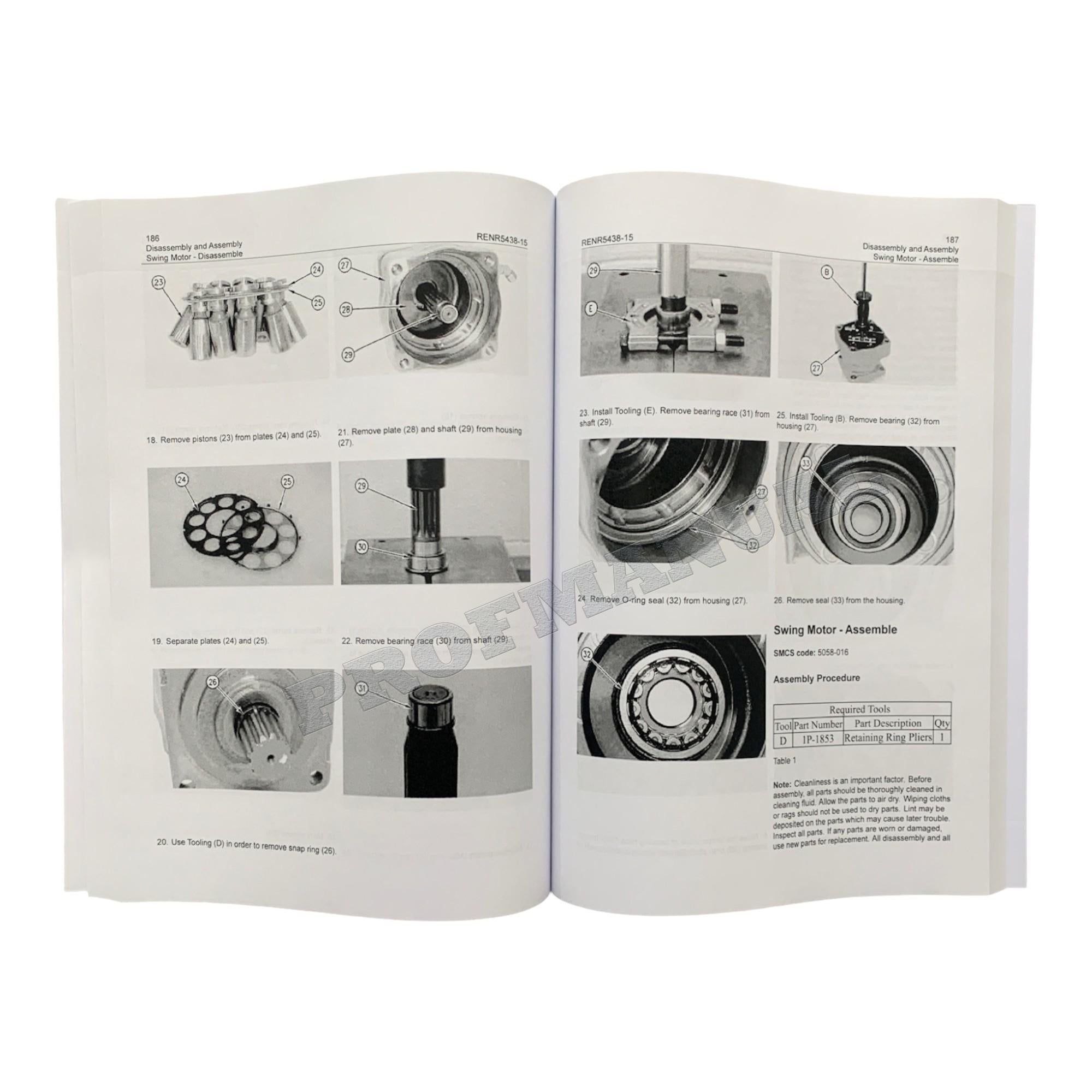 Caterpillar Cat 330C Excavator Disassembly Assembly Manual