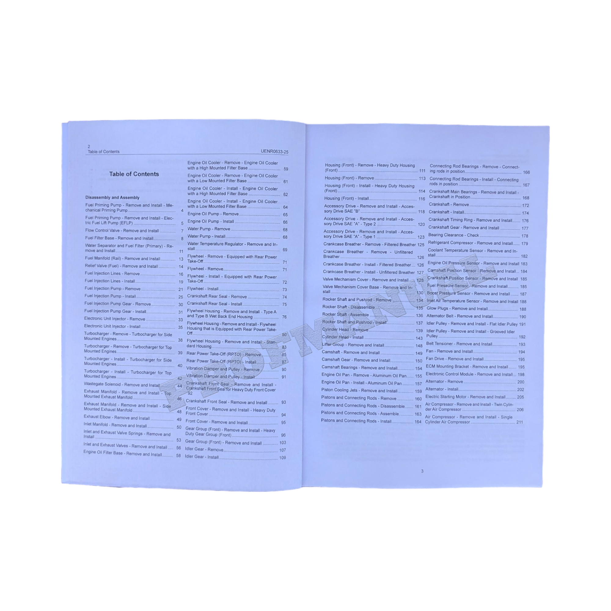 Manual de servicio de desmontaje y montaje del motor Caterpillar C7.1