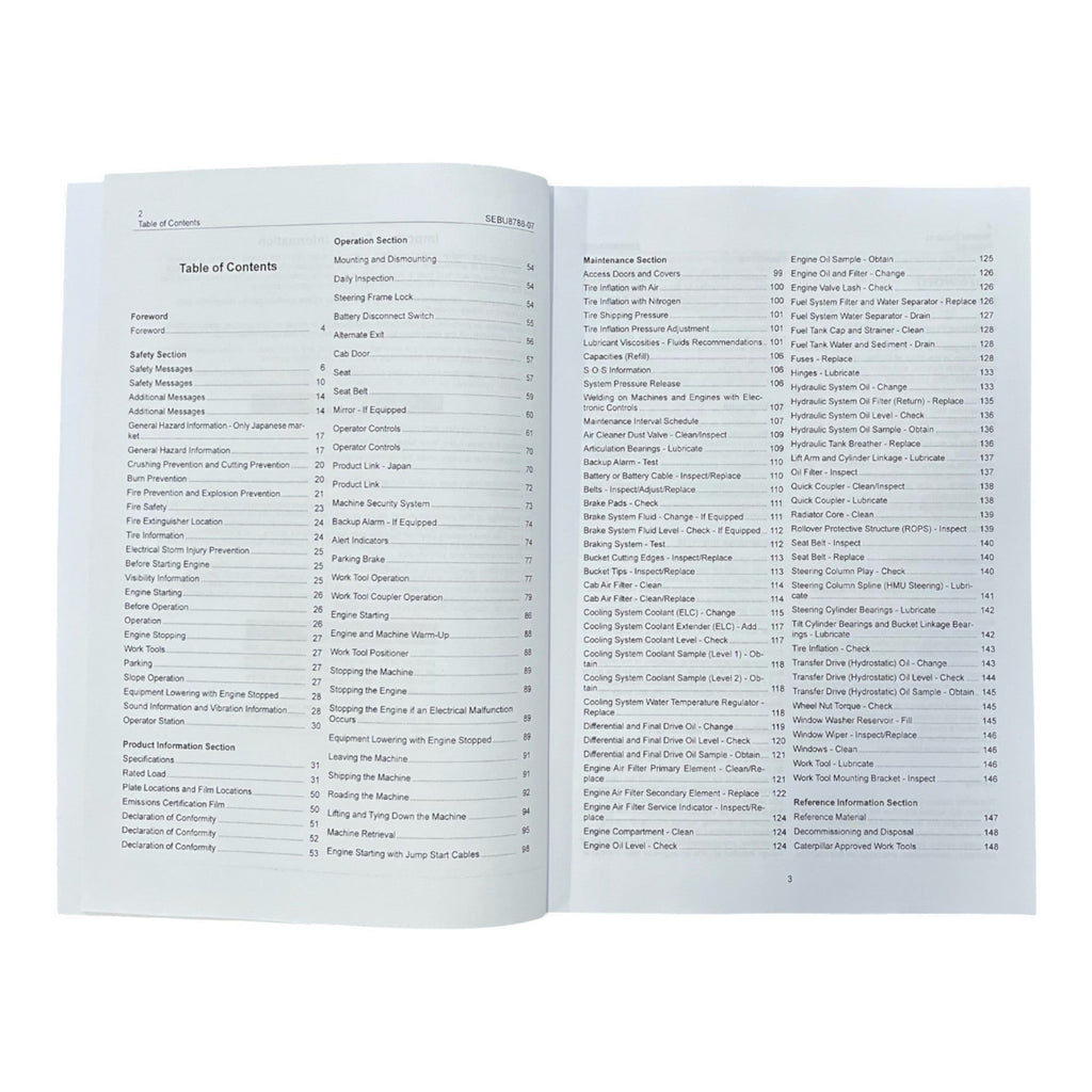 Caterpillar 906H2 907H2 908H2 Compact Wheel loader Operators Maintenance Manual