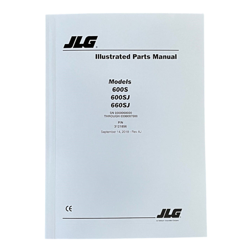 JLG 600S 600SJ 660SJ Boom Lift Parts Catalog Manual