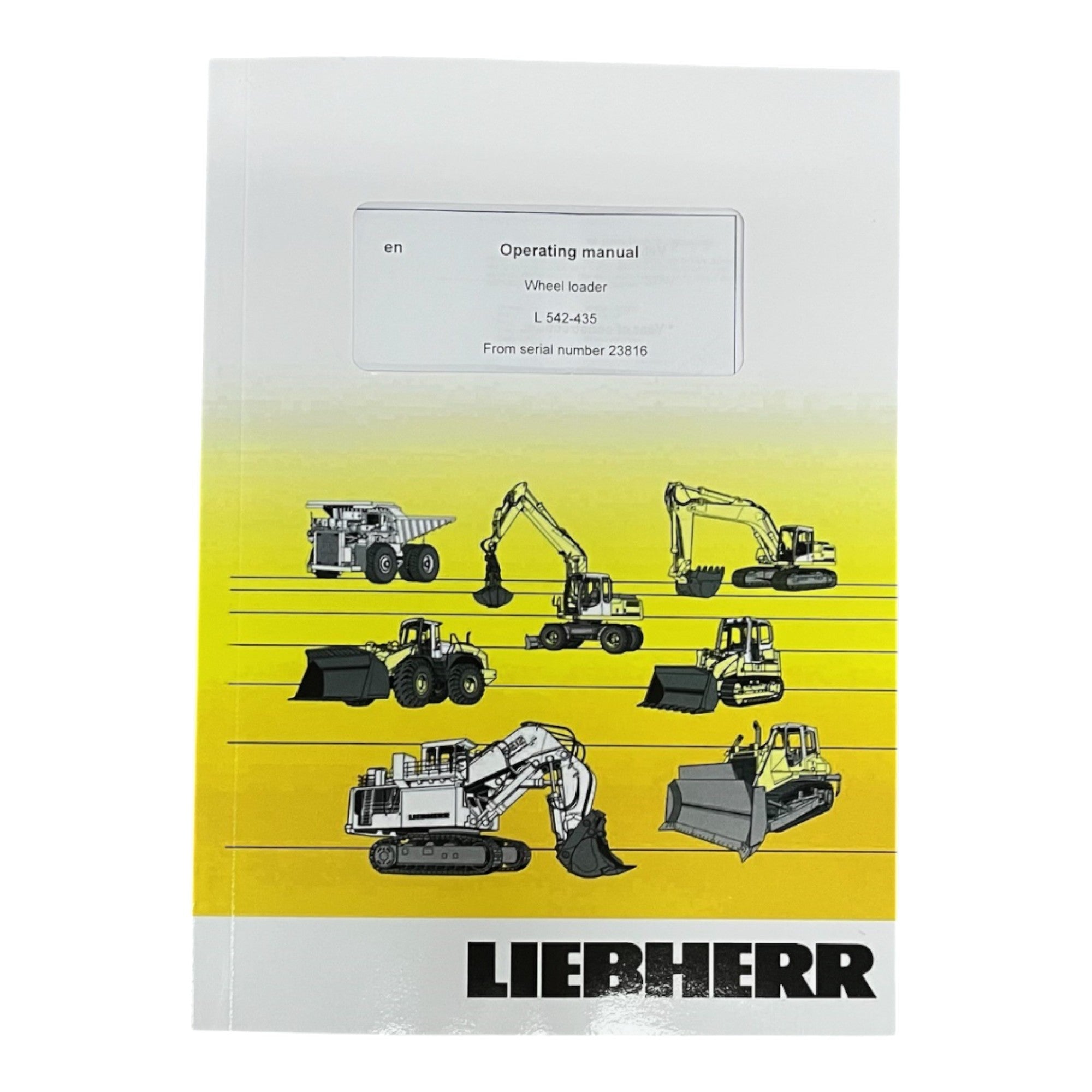 Liebherr L542-435 Wheel Loader Operators manual