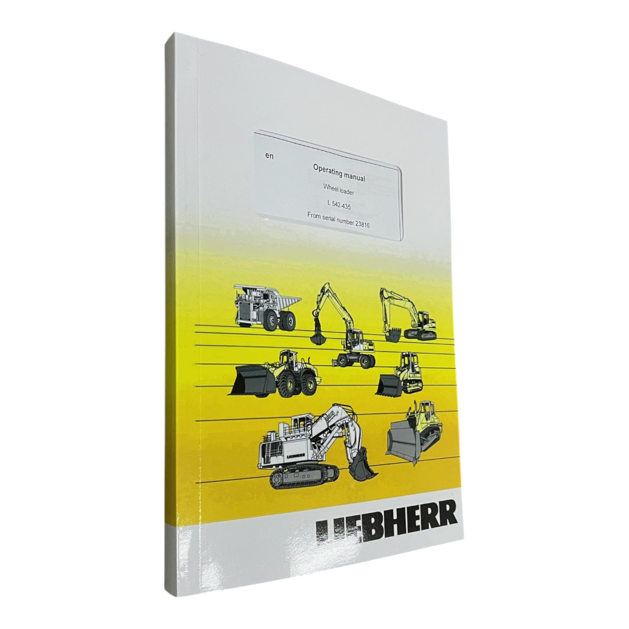 Liebherr L542-435 Wheel Loader Operators manual